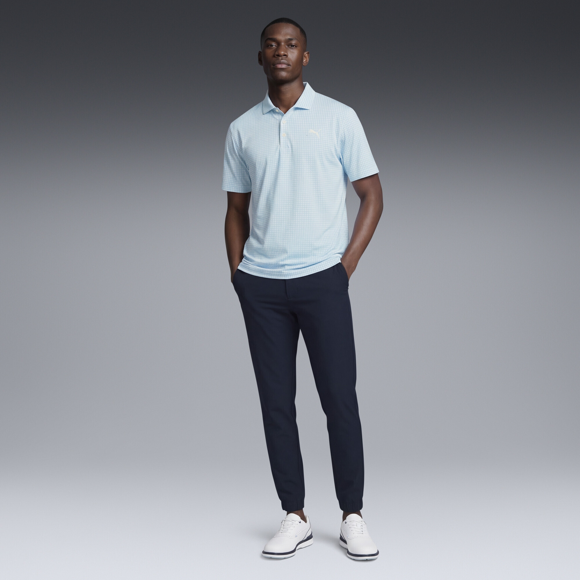 PUMA Poloshirt »CLOUDSPUN Mono Check Golfpolo Herren«