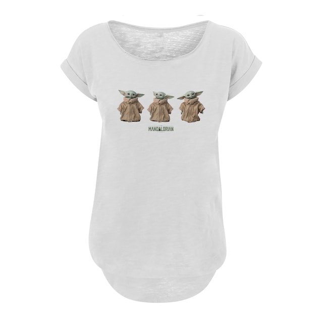 F4NT4STIC T-Shirt »Star Wars The Mandalorian Baby Yoda - Premium Fan Merch«,  Damen,Premium Merch,Lang,Longshirt,Bedruckt für kaufen | BAUR