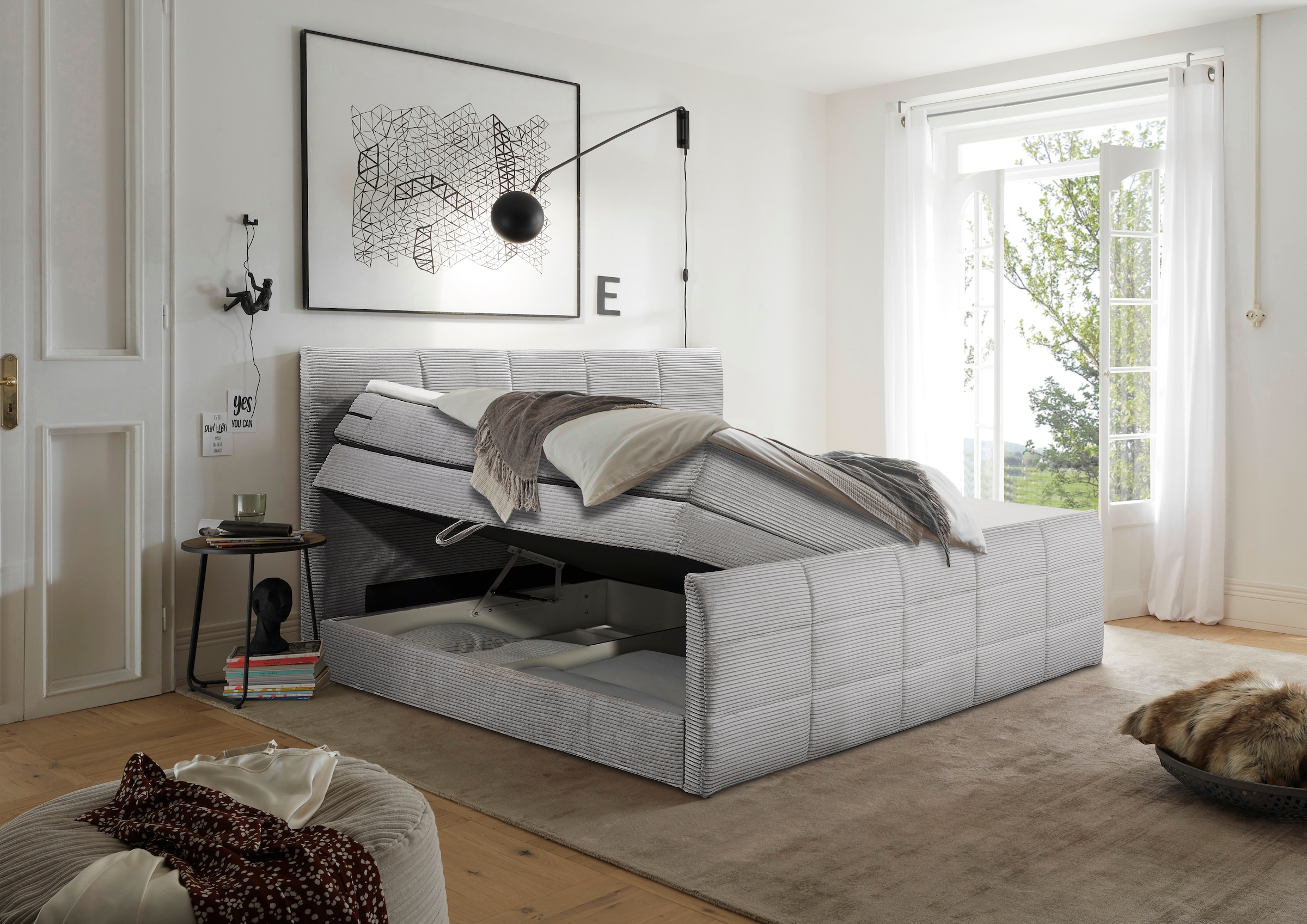 ED EXCITING DESIGN Boxspringbett »Bolivia«, harte Seite mit Kokosmatte, weiche Seite mit Filzabdeckung