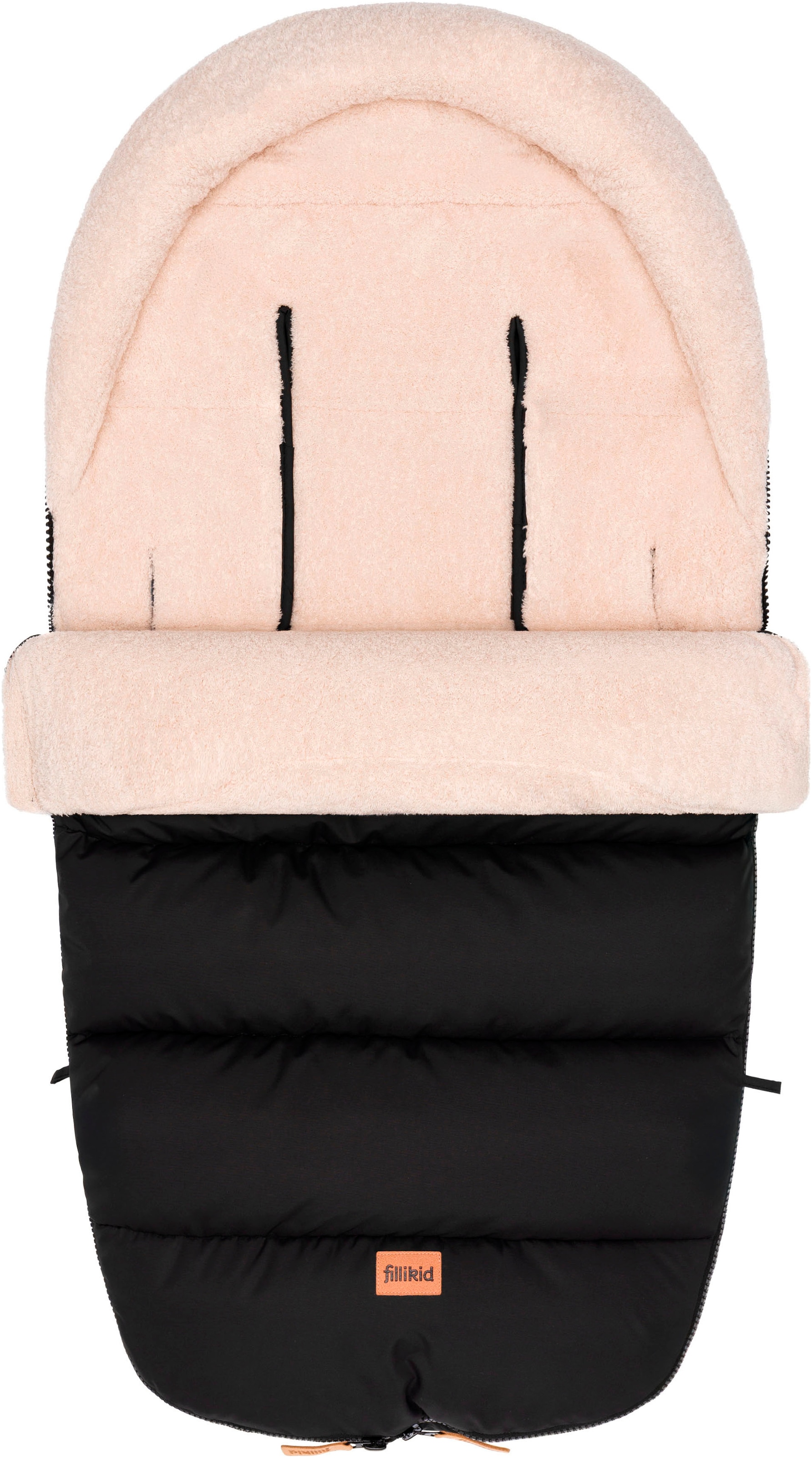 FILLIKID Kinder Fußsack "Atlas, Winterfußsack", schwarz, Polyester, Fußsäcke, mit Teddy-Plüsch