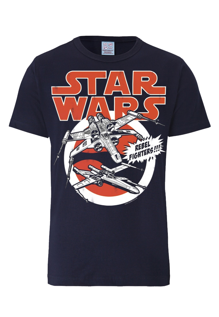 LOGOSHIRT T-Shirt »X-Wings - Krieg der Sterne«, mit coolem Frontdruck