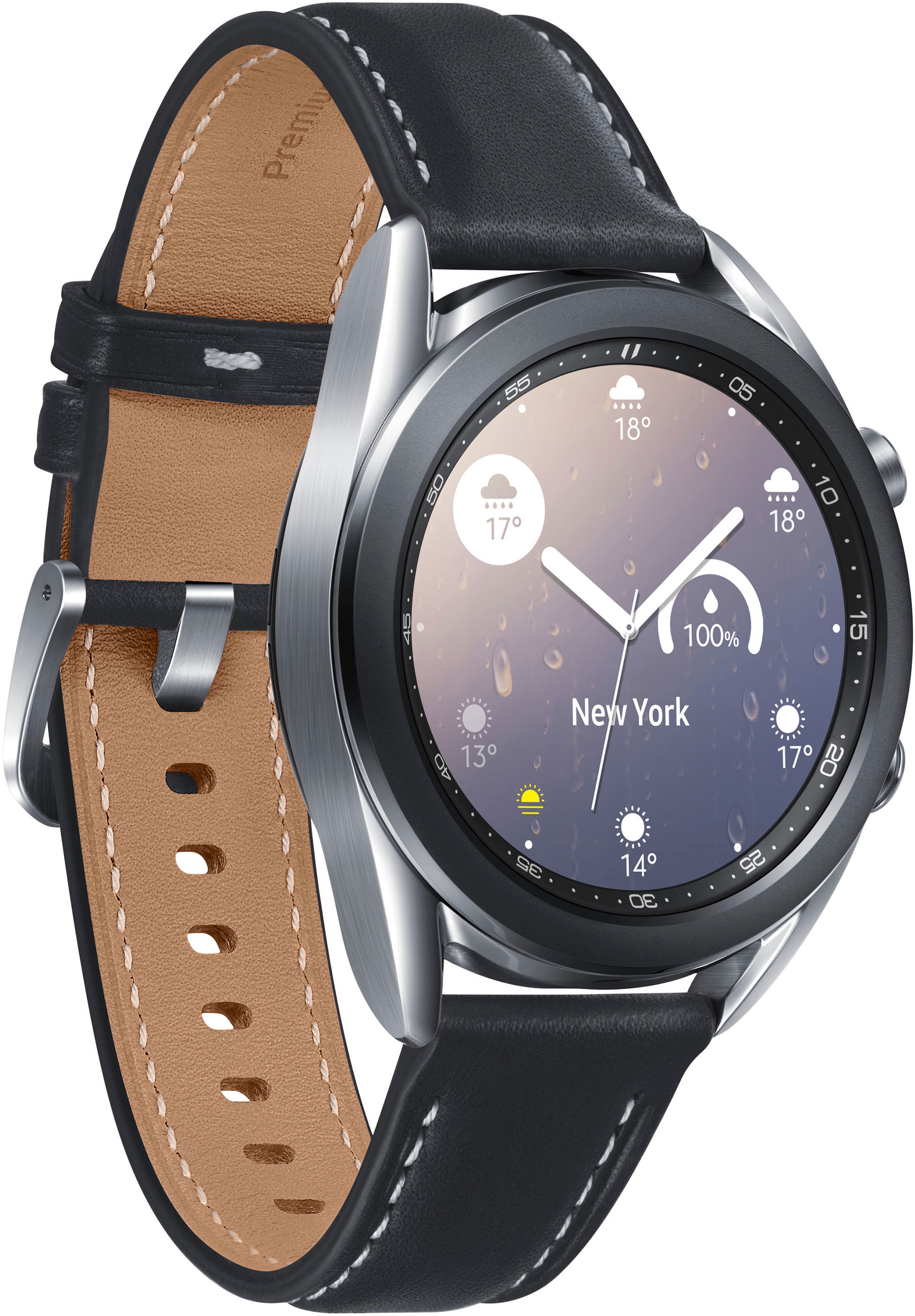 samsung galaxy watch 3 edelstahl 41 mm bluetooth sm r850 smartwatch 3 cm 1 2 zoll android wear baur