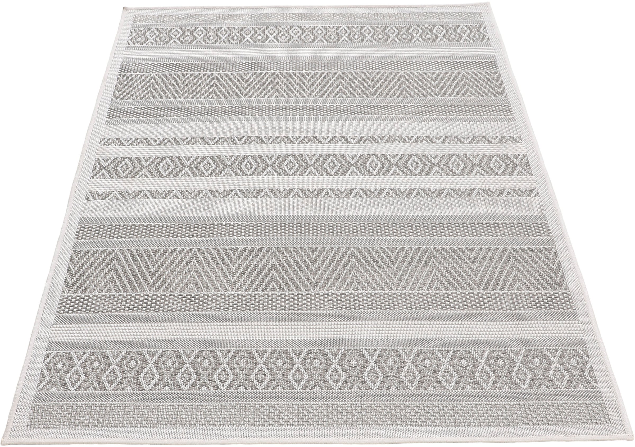 carpetfine Teppich »Boho 101«, rechteckig, robustes Flachgewebe, Sisal Optik, UV-beständig, Außenbereich