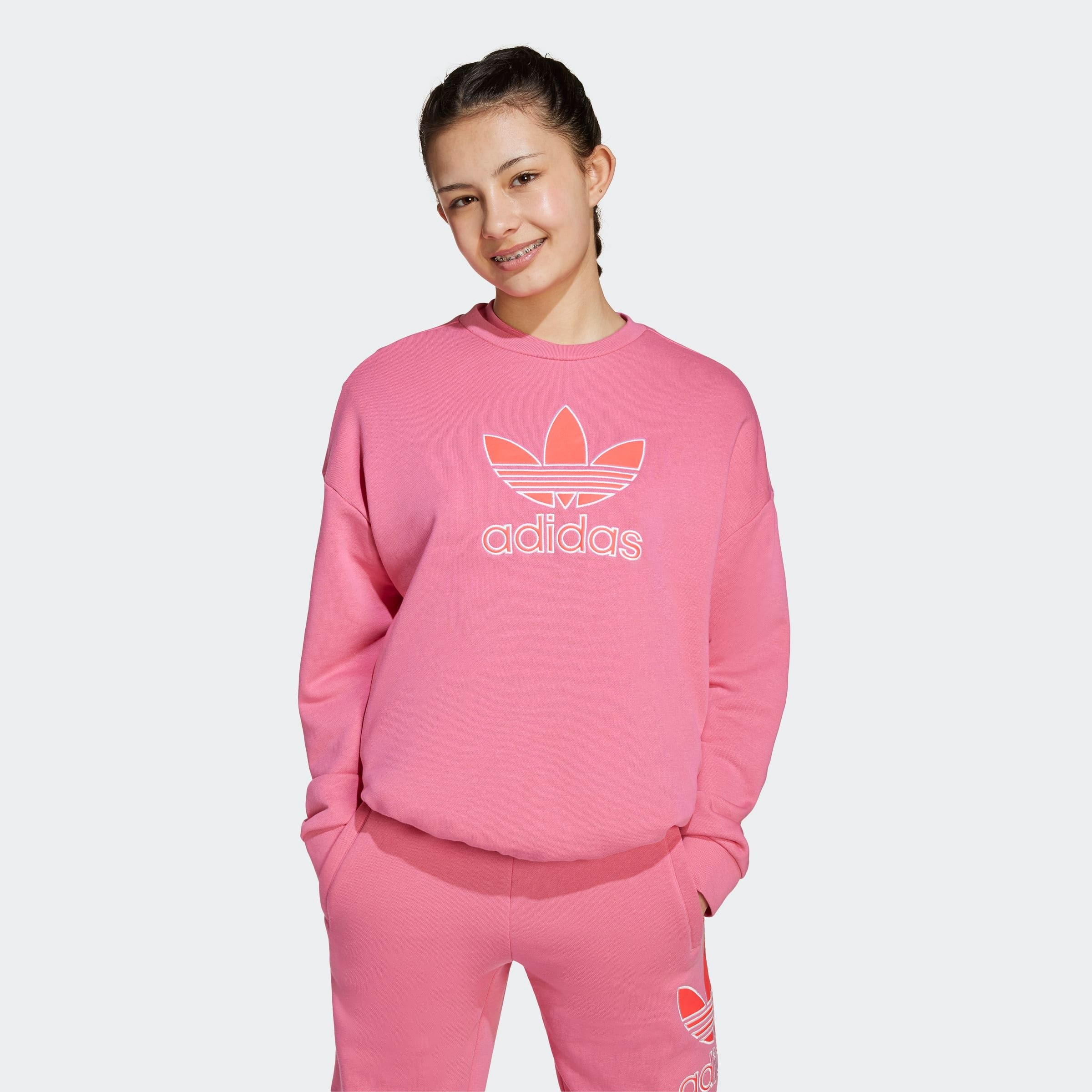 Thumbnail - adidas Originals Sweatshirt "TREFOIL KIDS", sportlicher Stil, lockerer Schnitt, aus Baumwollmischung