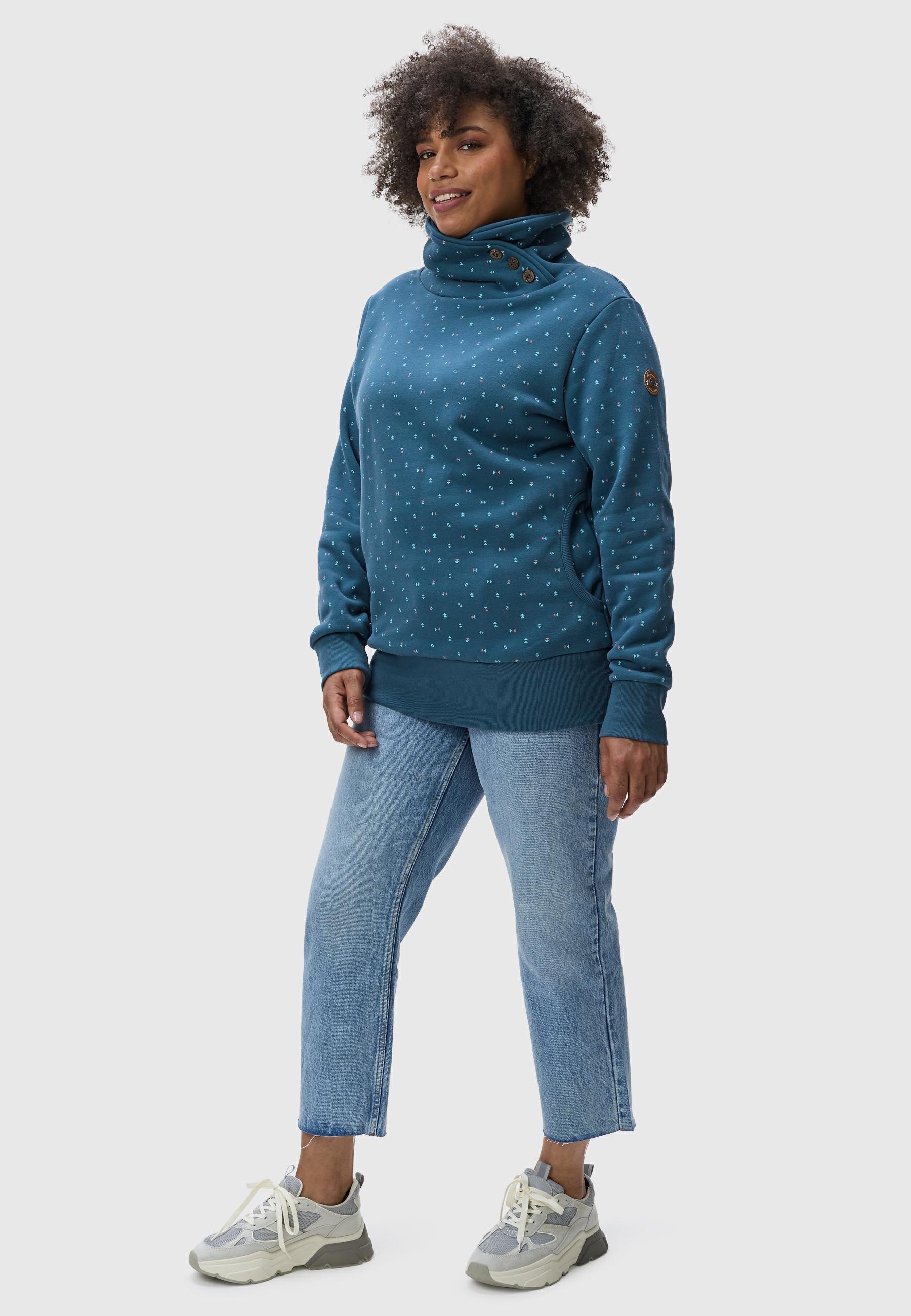 Ragwear Schalkragenpullover »Angell Plus«, Nachhaltiger Damen Sweater mit Kaminkragen