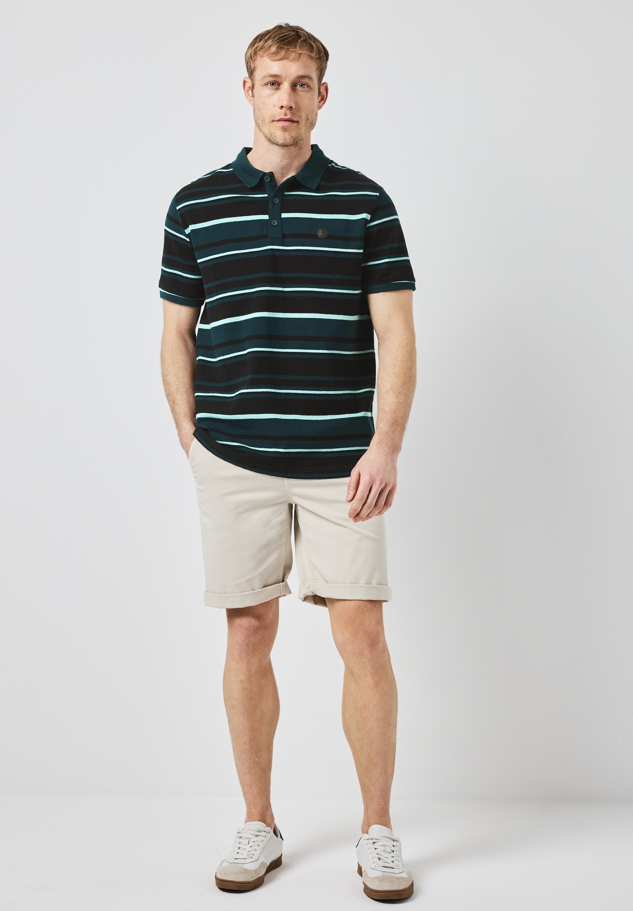 STREET ONE MEN Poloshirt, aus reiner Baumwolle
