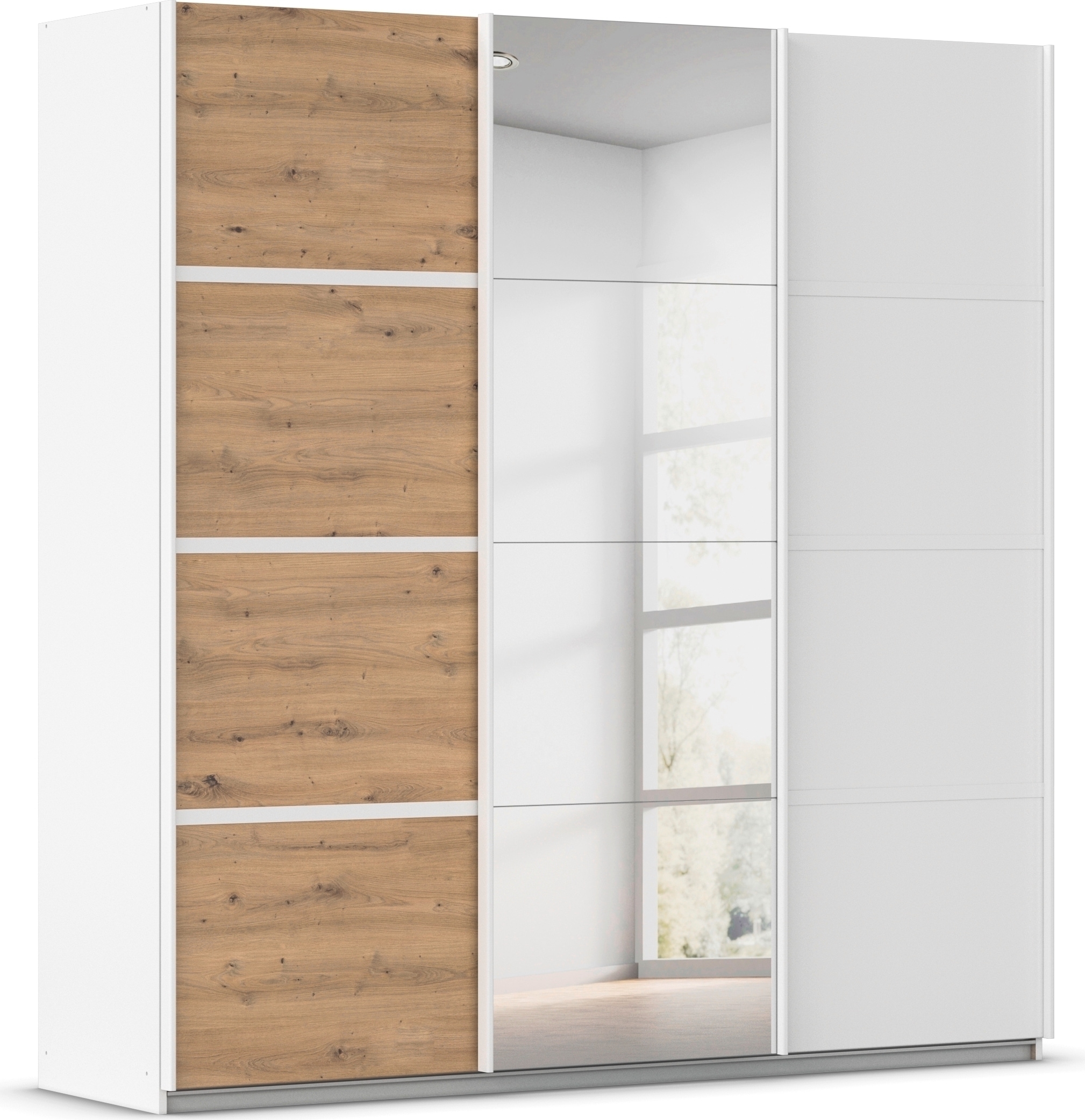 OTTO home Kleiderschrank "Mehrzweckschrank Aktenschrank Möbel Mietswohnung Schlafzimmer AVOLA" 3 verschiedene Ausstattungen BASIC/CLASSIC/PREMIUM (inkl. SOFT-CLOSE), mit eleganten Zierleisten in Chrom, Schwarz oder Weiß MADE IN GERMANY