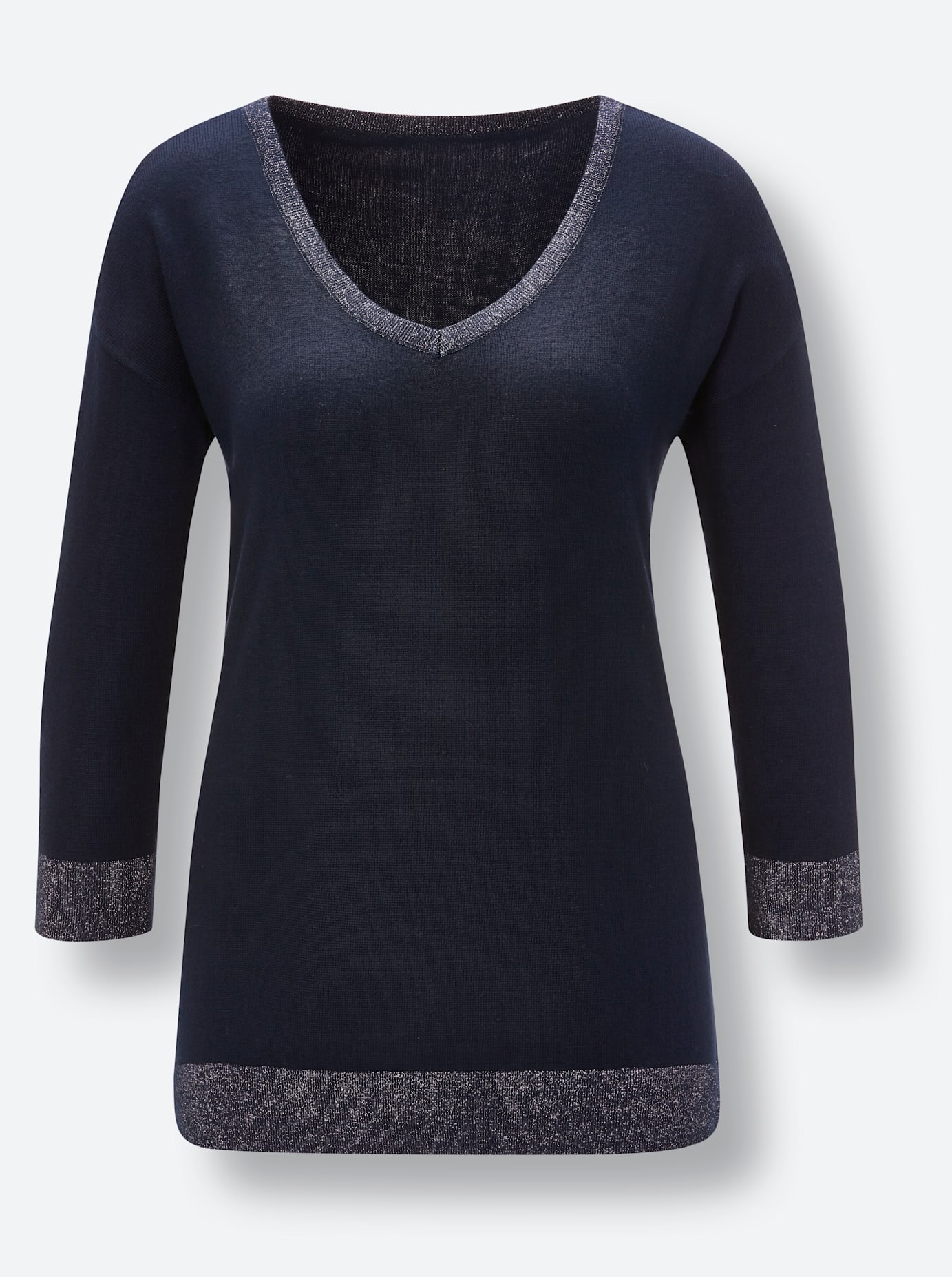 creation L V-Ausschnitt-Pullover »Viskose-Seiden-Pullover«