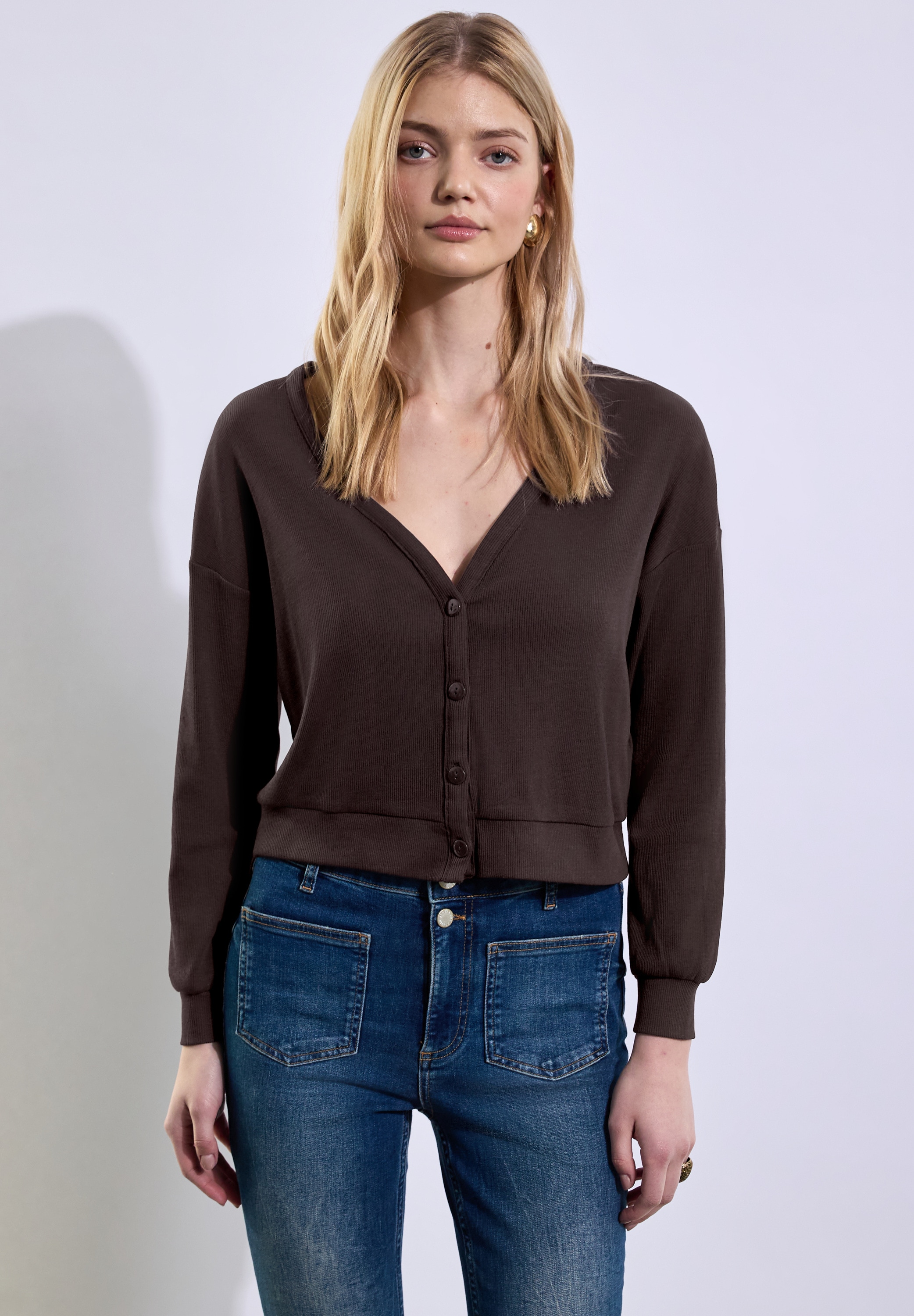 STREET ONE STUDIO Cardigan, mit V-Ausschnitt