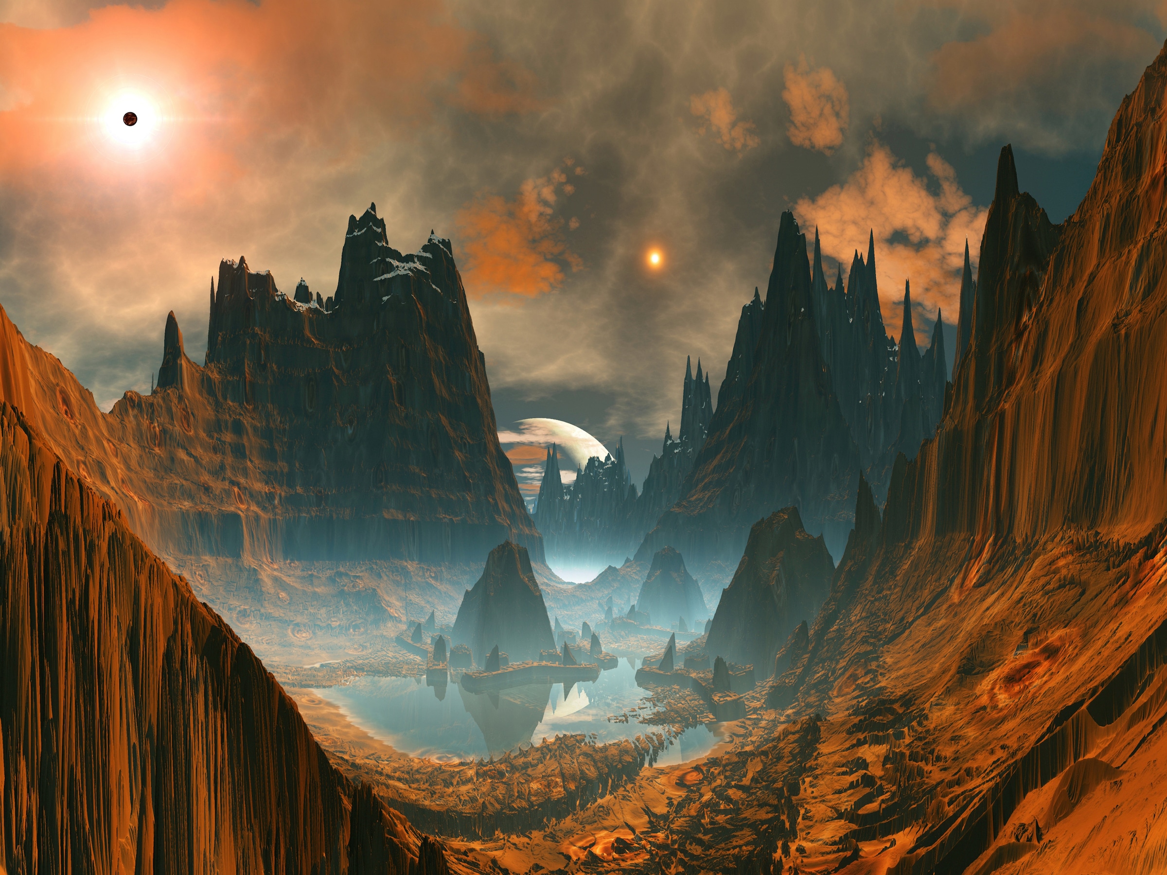 Papermoon Fototapete "PLANETEN-FUTURISTISCH WELTRAUM MOON GALAXIE UNIVERSUM"