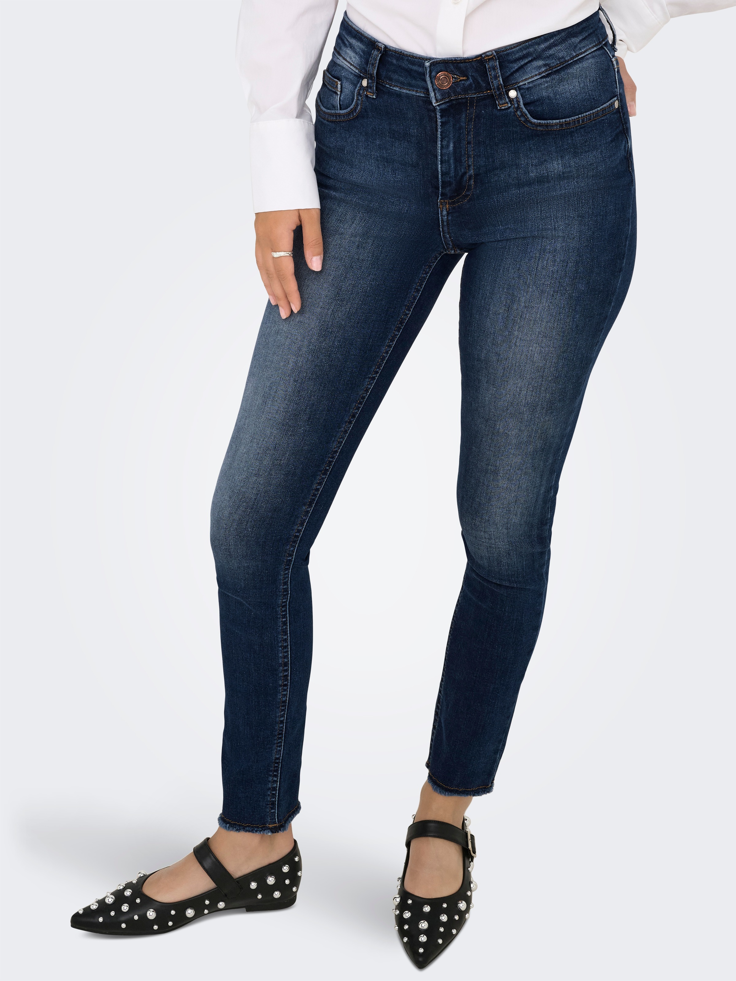 ONLY Skinny-fit-Jeans "ONLBLUSH MID SK ANK RW DNM REA082 NOOS" günstig online kaufen