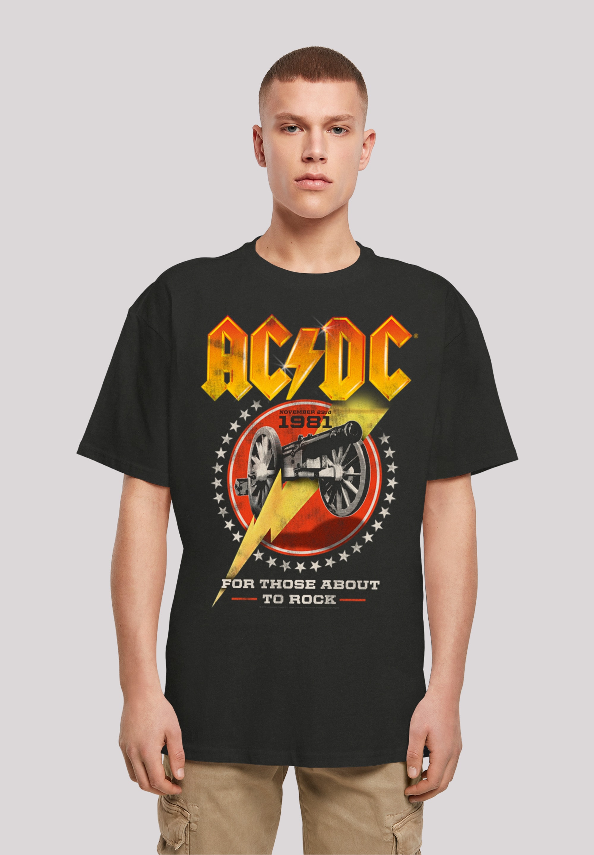 F4NT4STIC T-Shirt »ACDC Rock Band Shirt For Those About To Rock 1981«, Print
