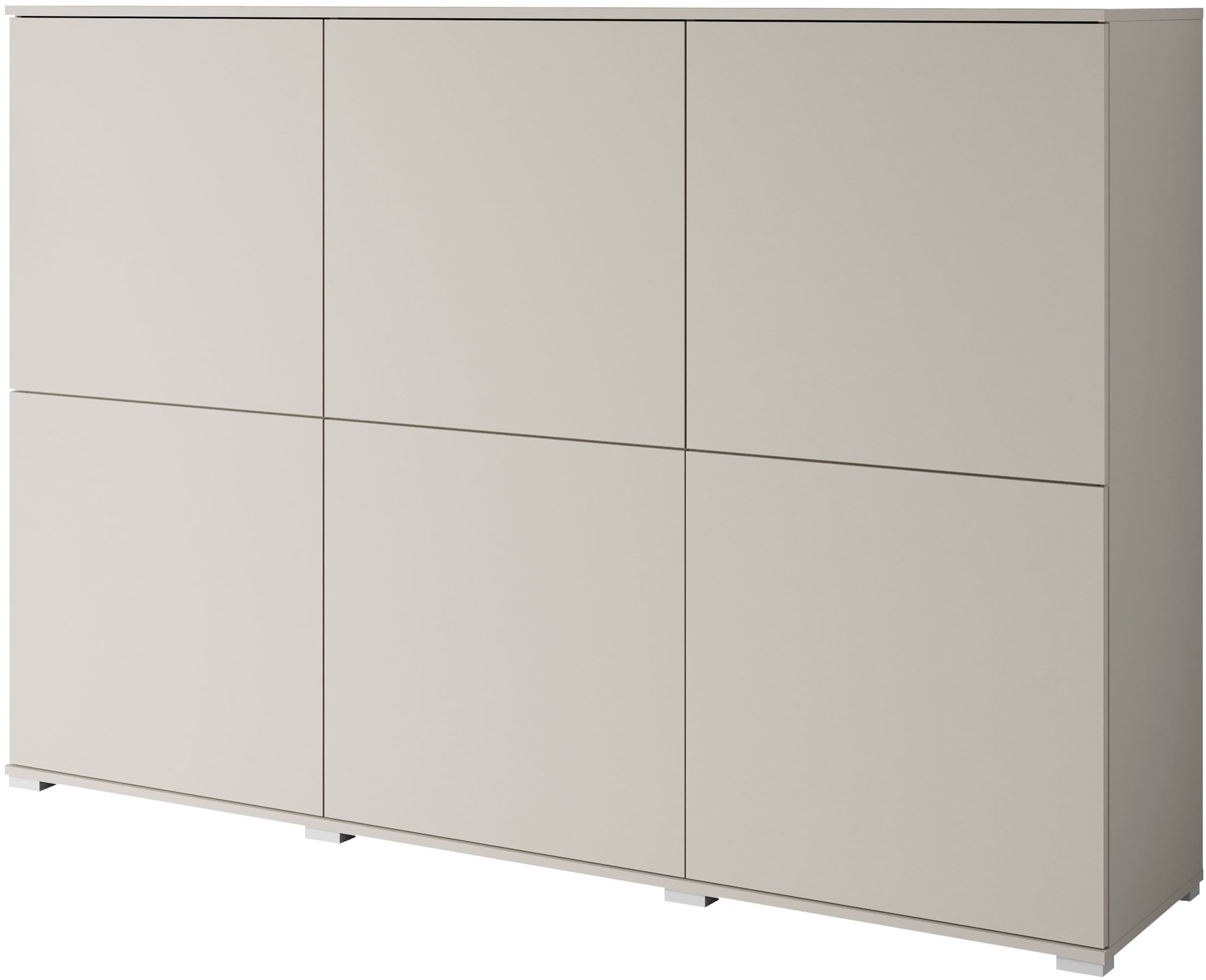INOSIGN Highboard »Kenia, moderne grifflose Hochkommode mit 6 Türen, Breite 180 cm«, (1 St.), Push-to-Open-Fronten, höhenverstellbaren Einlegeböden