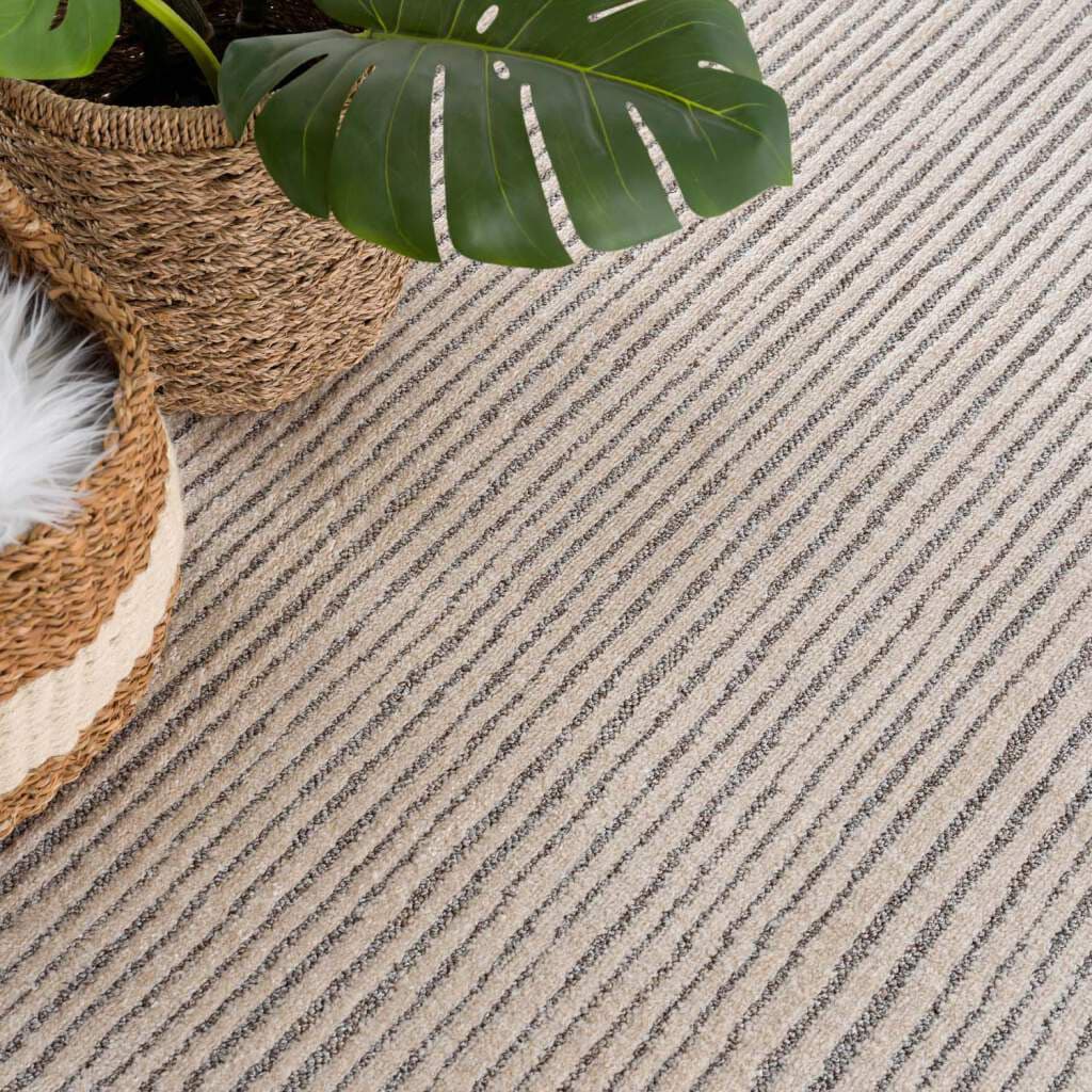 Carpet City Läufer »Art 2231«, rechteckig, Kurzflor, mit Kettfäden, Streifen-Muster, ideal für Flur & Diele