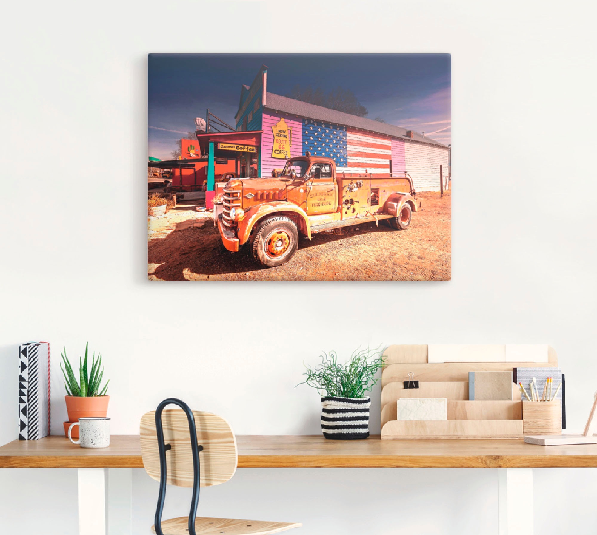 Artland Wandbild »Feuerwehr Oldtimer«, Auto, (1 St.), als Poster, Wandaufkleber in verschied. Größen