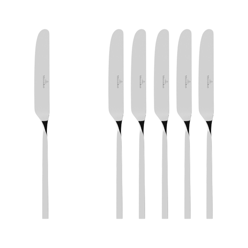 Villeroy & Boch Tafelmesser "Tafelmesser NewWave 236 mm 6er Set silber" Spülmaschinenfest