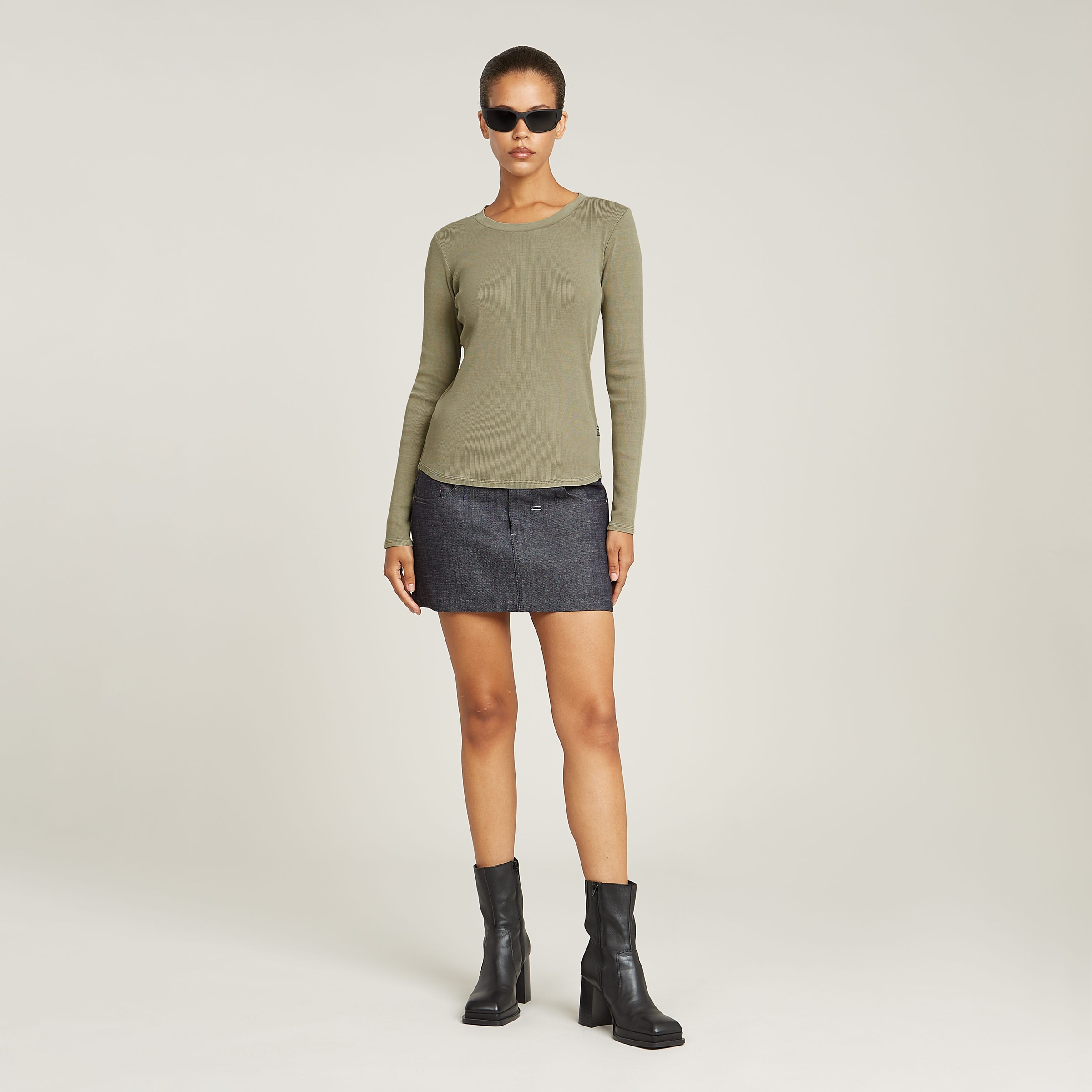 G-STAR Langarmshirt »Tops Overdyed slim«, im Overdyed-Look
