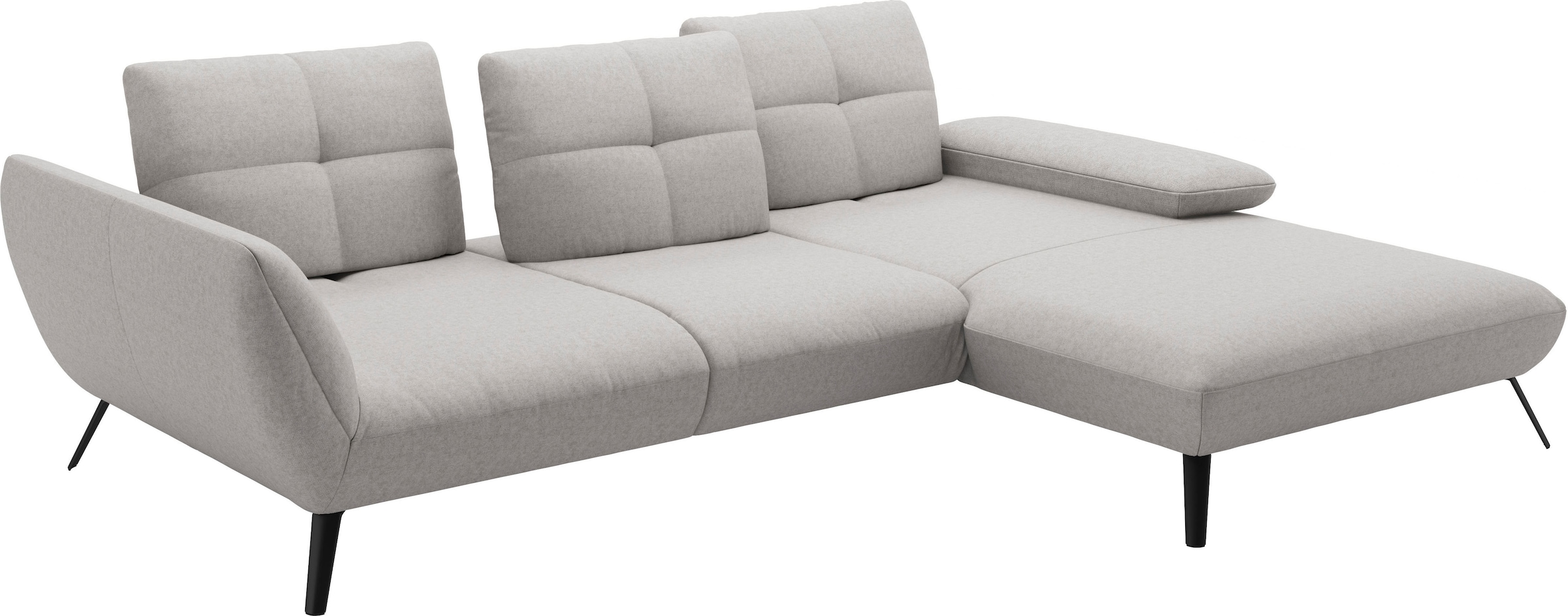 PLACES OF STYLE Ecksofa »Mikado L-Form« inkl. Sitztiefenverstellung und Armteilverstellung