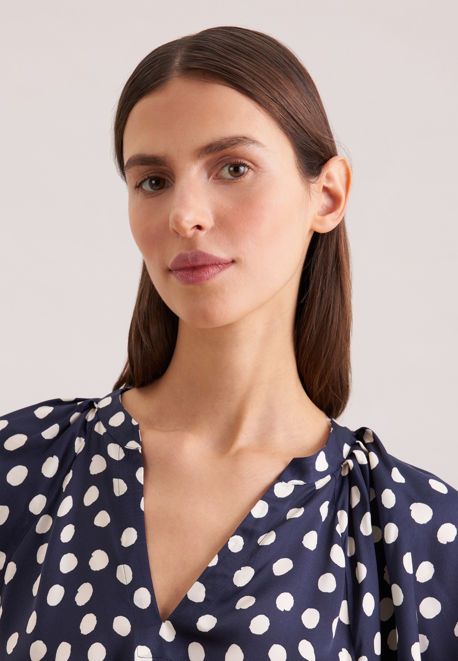 seidensticker Sommerkleid 3/4 V-Neck Druck