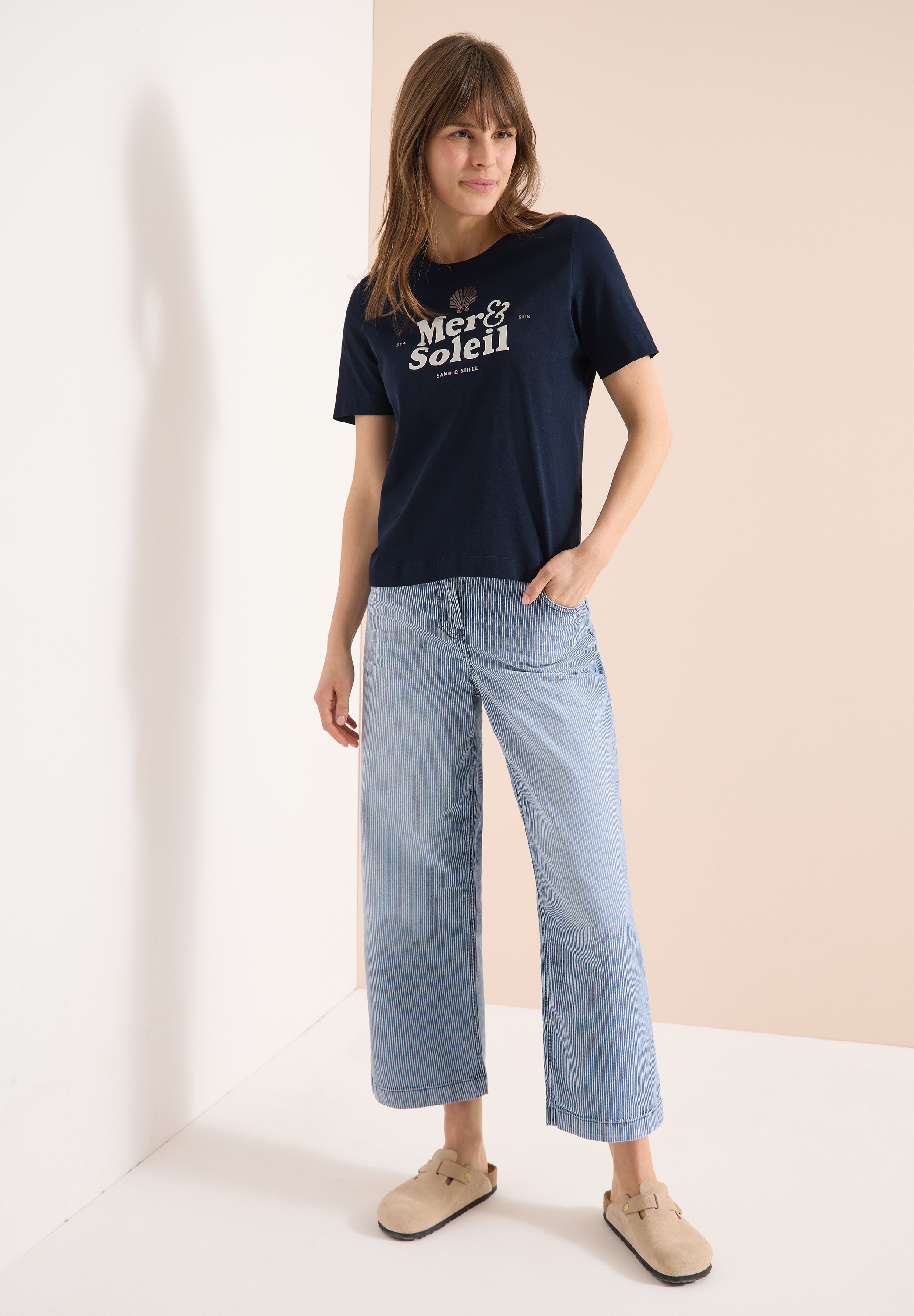 Cecil T-Shirt aus reiner Baumwolle