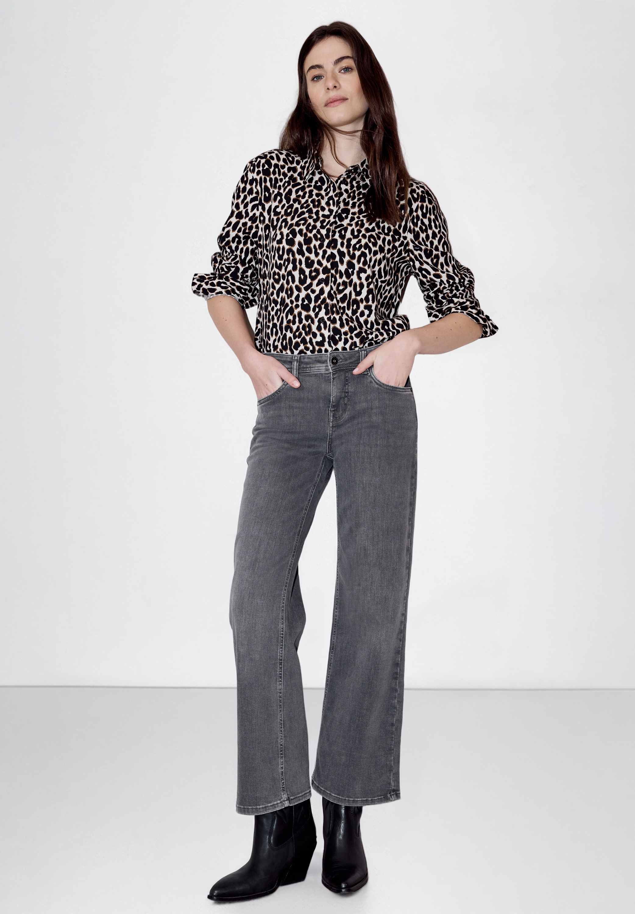 STREET ONE STUDIO Comfort-fit-Jeans mit Wide Legs