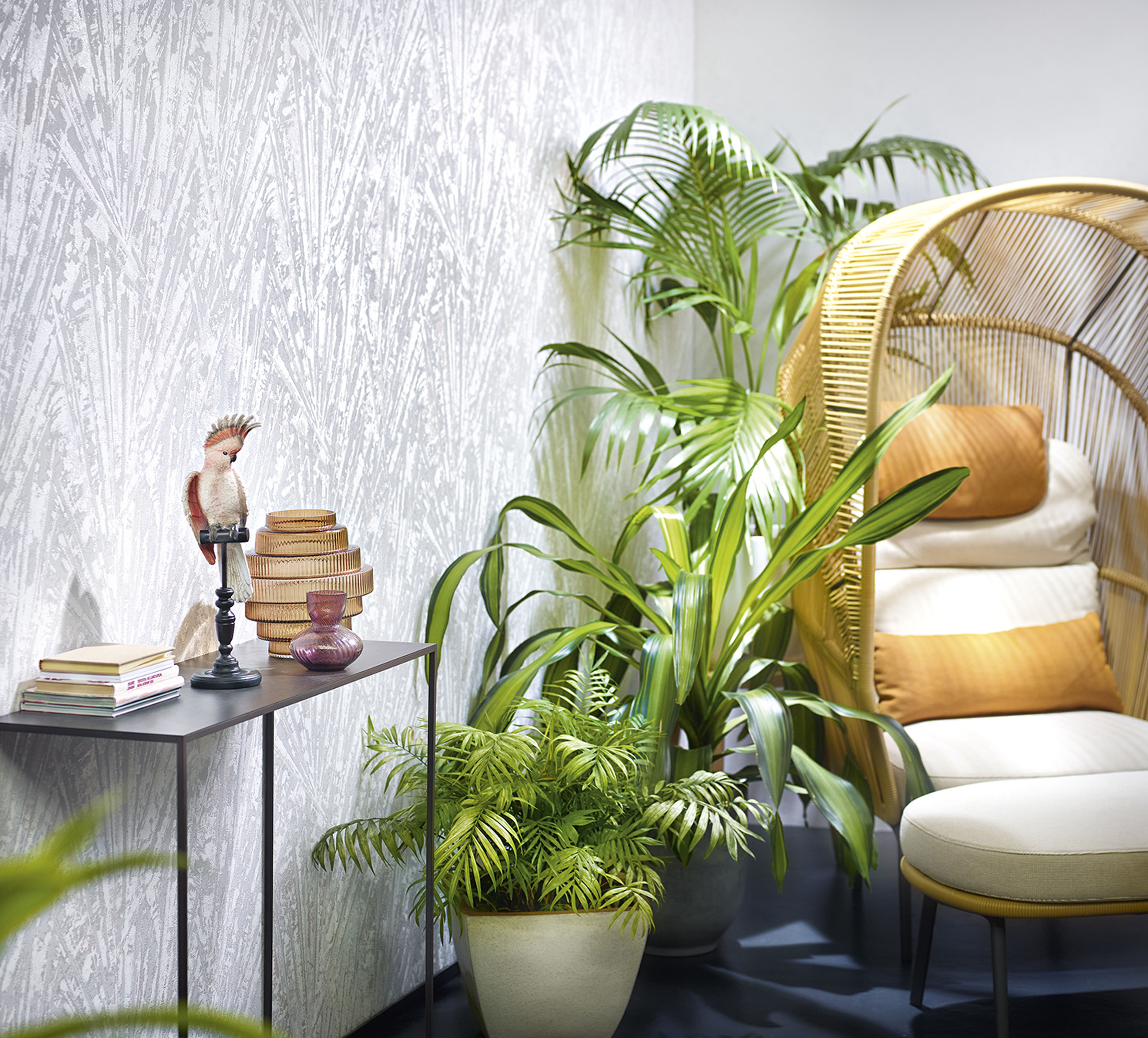 Marburg "Palm" Kunst Motiv glänzend geprägt Kunst moderne Tapete für Wohnzimmer Schlafzimmer Küche