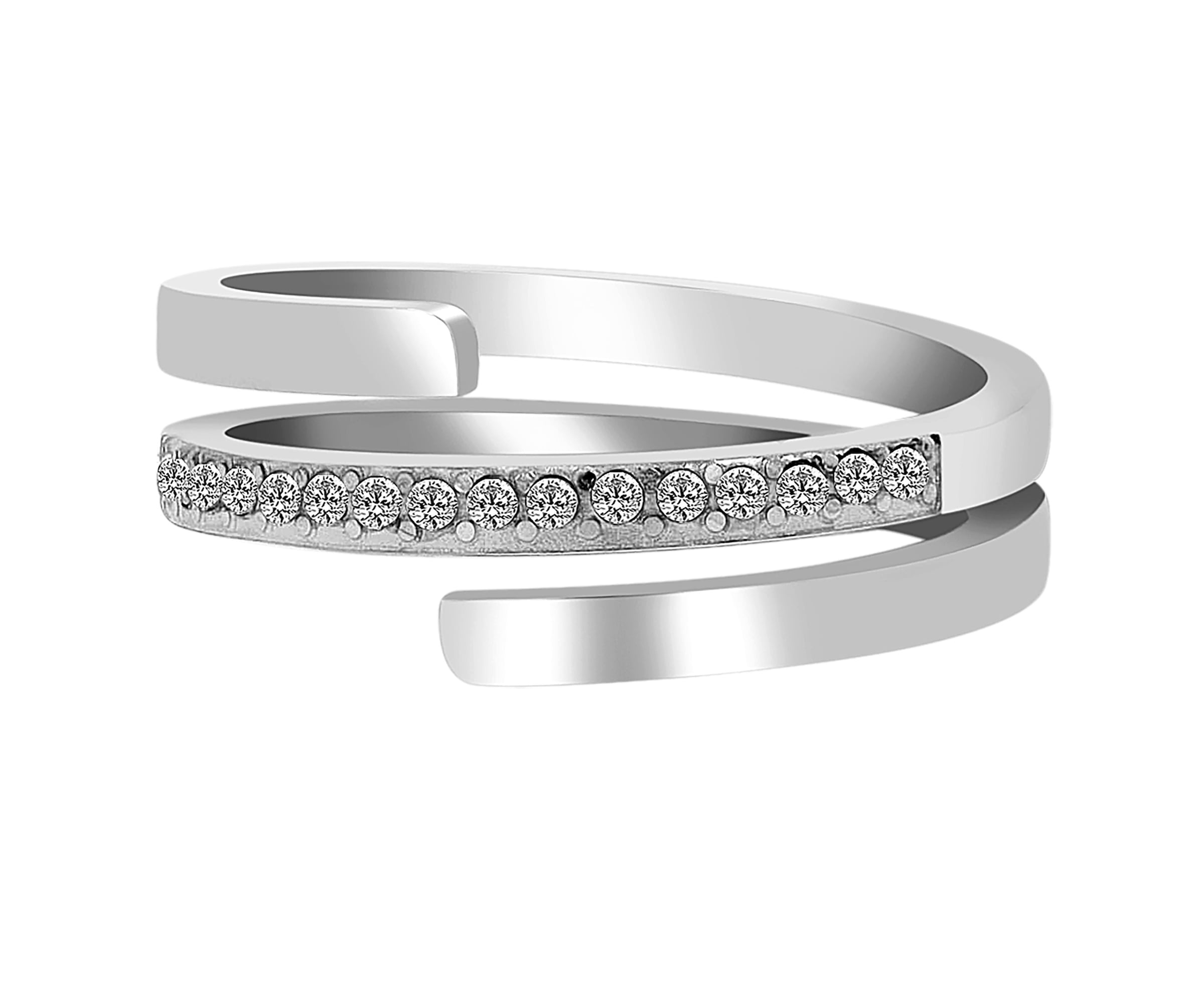 Adelia´s Fingerring »Damen Ring aus Edelstahl mit Zirkonia«