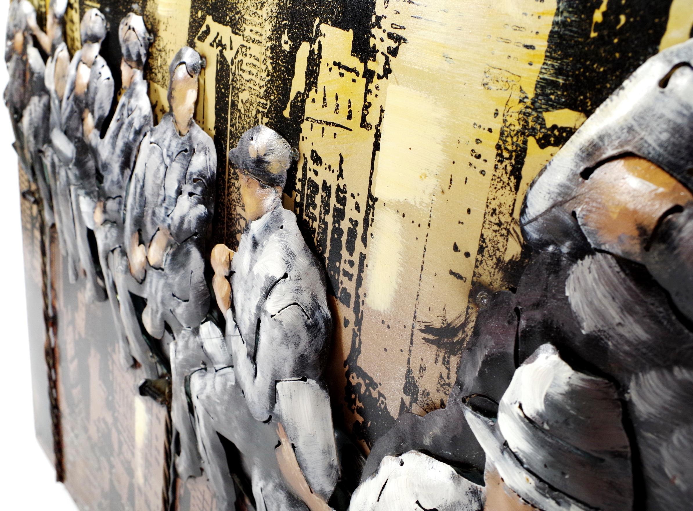 locker Metallbild »3D BAUARBEITER NY«