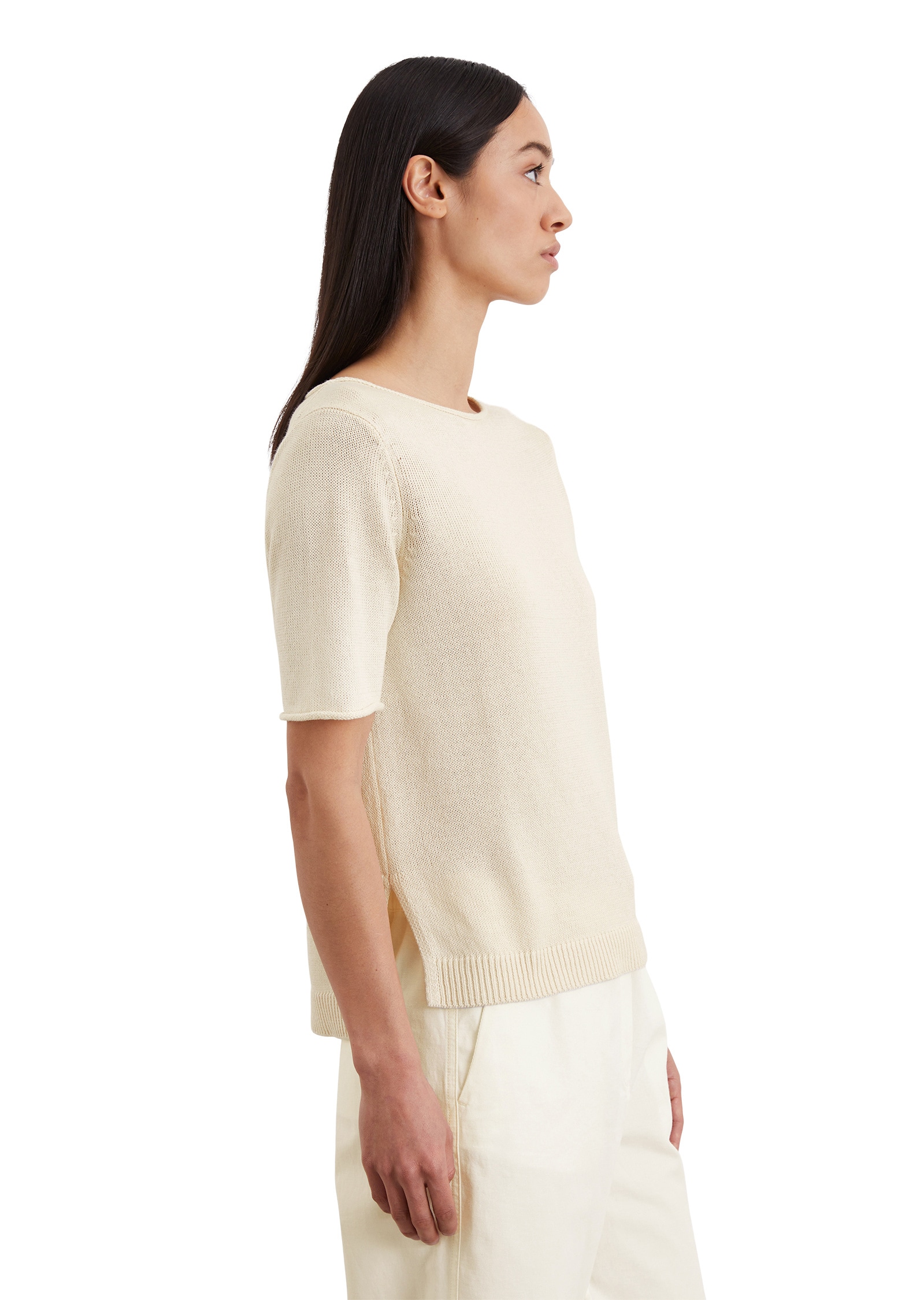 Marc O'Polo Strickpullover »aus Organic-Cotton-Leinen-Mix«