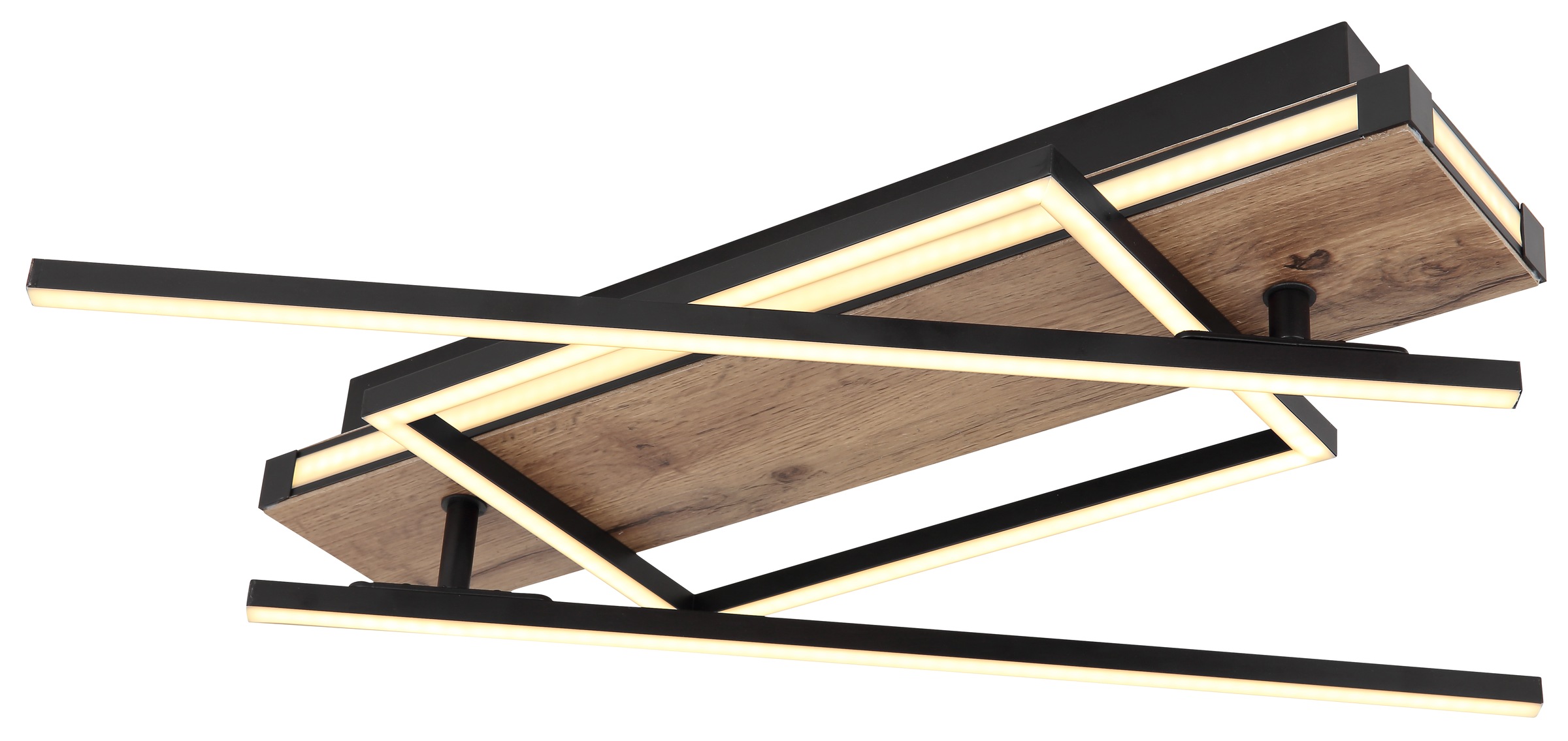 GLOBO LIGHTING LED Deckenleuchte »COLLI«, Leuchtmittel LED-Modul | LED fest integriert, Deckenlampe/Wohnzimmer/Schlafzimmer/modern/Holz