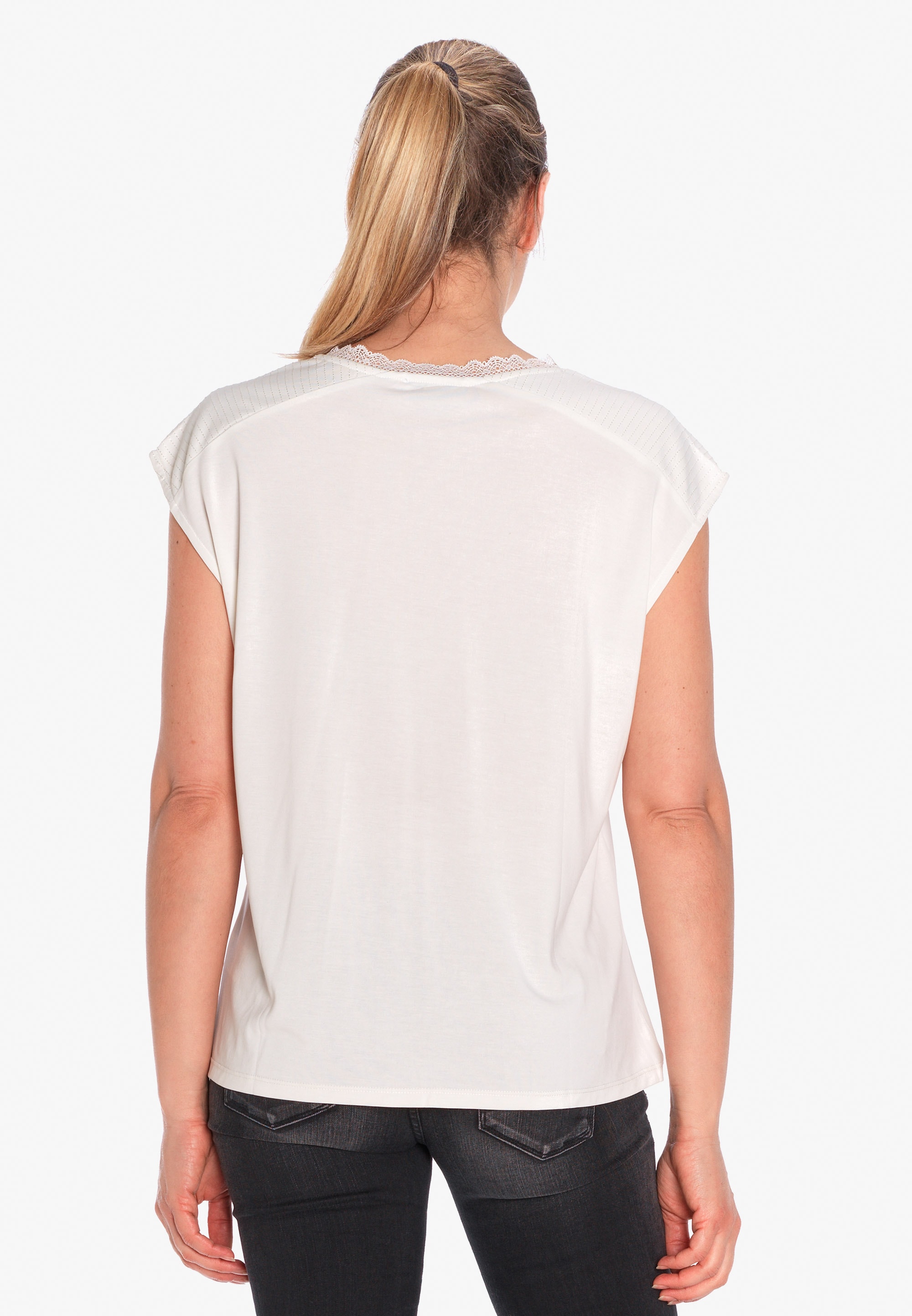 Le Temps Des Cerises T-Shirt »NATE«, mit femininem V-Ausschnitt für  bestellen | BAUR