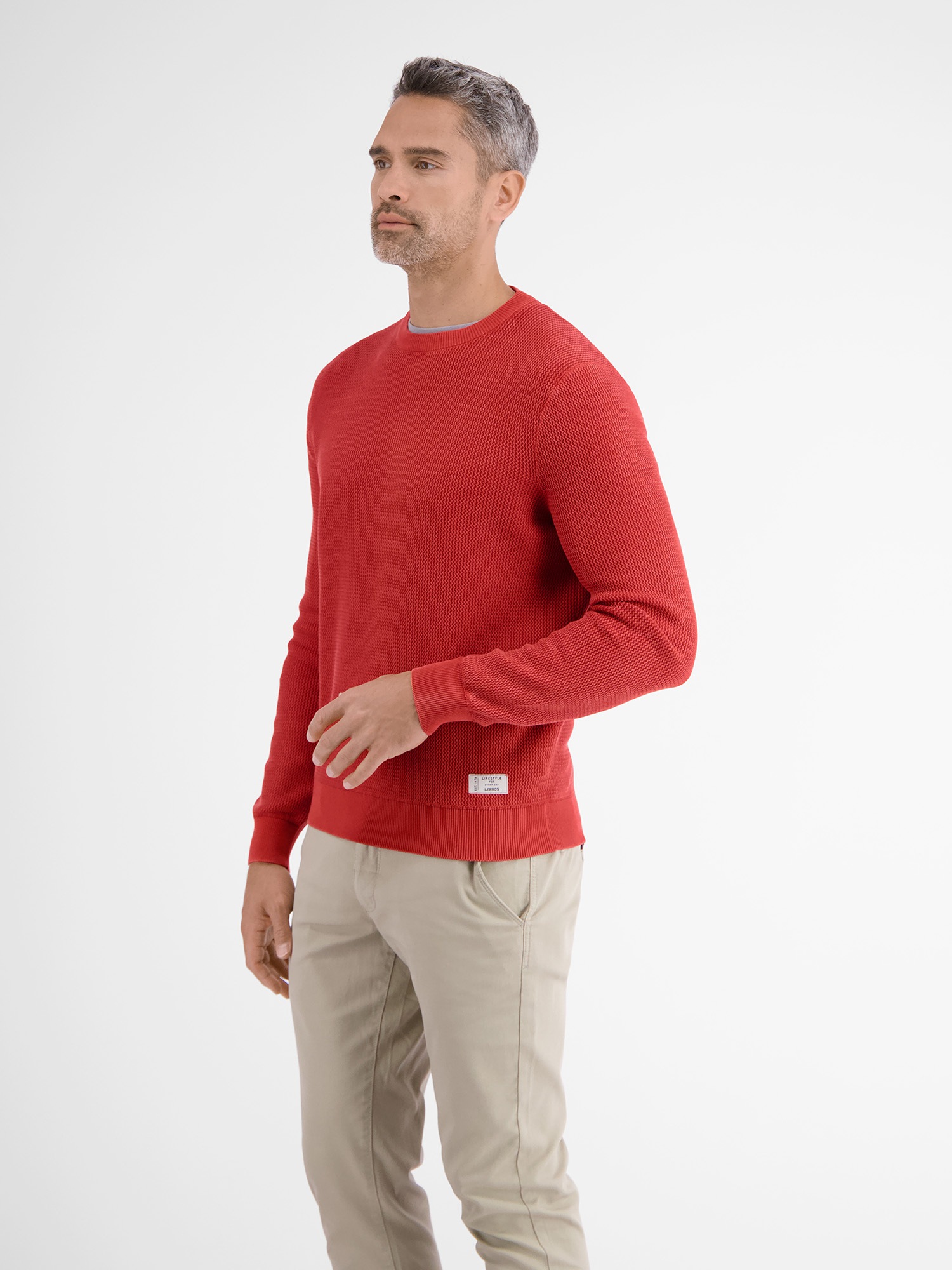 LERROS Strickpullover »LERROS Strickpullover, O-Neck«