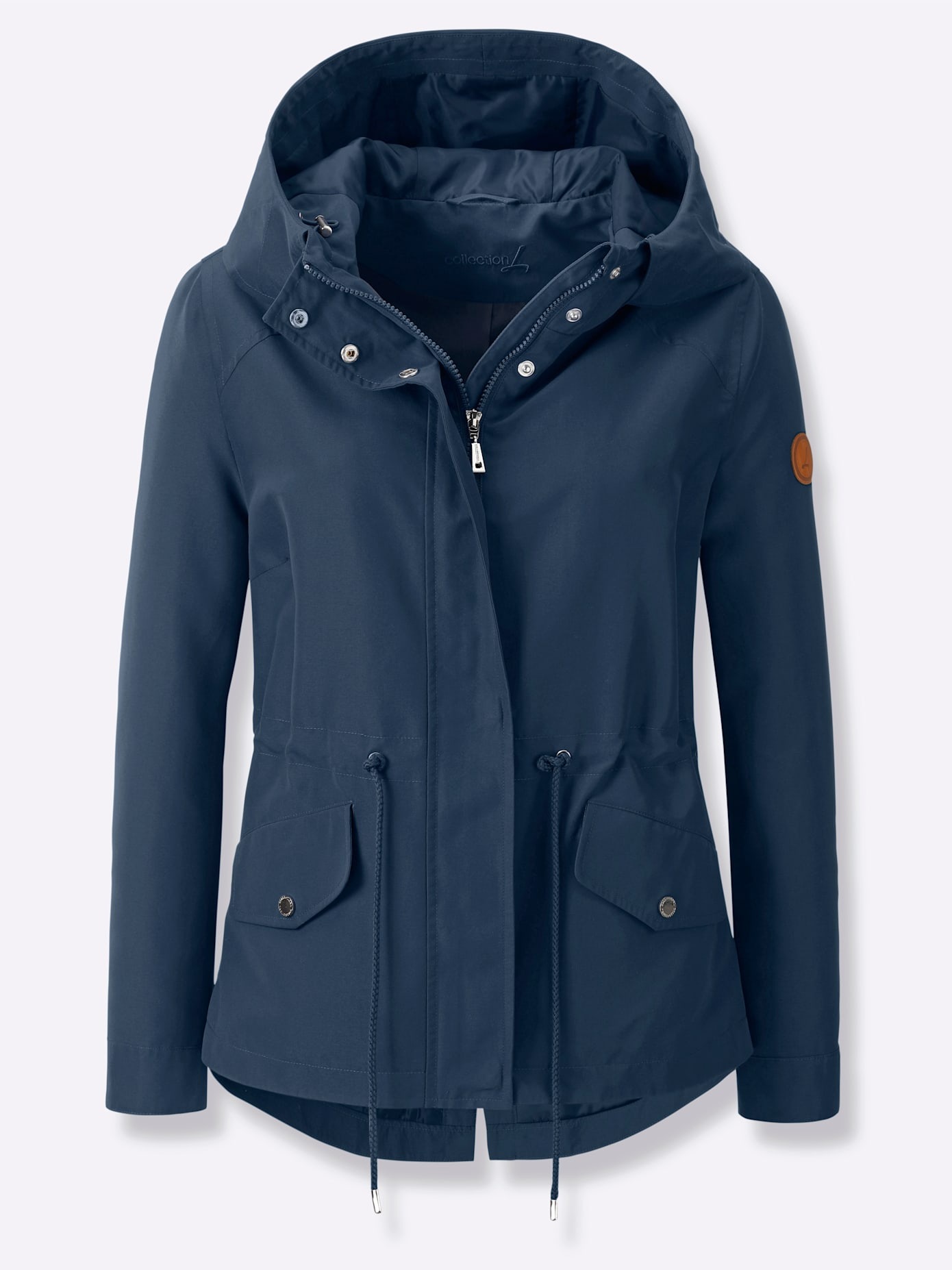 Langjacke CASUAL LOOKS, Damen, Gr. 24, dunkelblau, 100% Polyester, unifarben, Jacken Langjacke