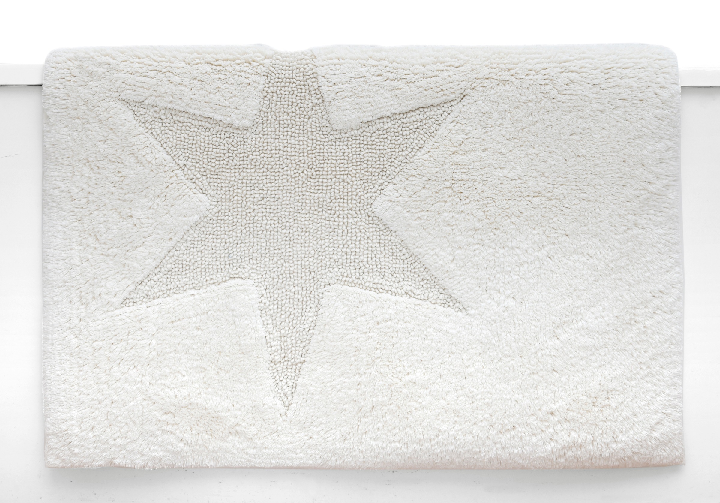 OTTO home Badematte »Marie, Badvorleger, Badezimmer Teppich« Höhe 13 mm rutschhemmend beschichtet fußbodenheizungsgeeignet | strapazierfähig Badteppich, Stern Motiv, Hoch-Tief-Struktur, auch als Set