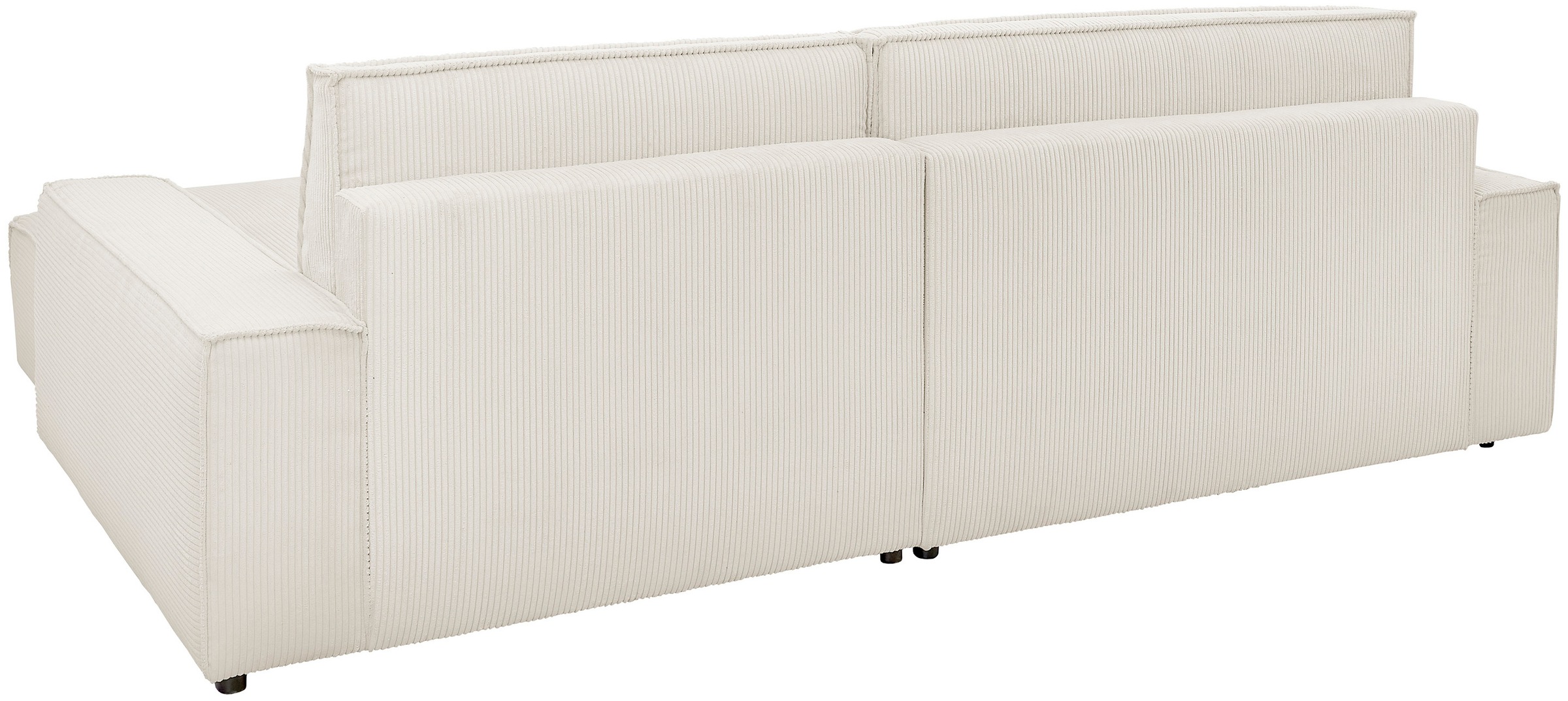 Home affaire Ecksofa »NEU: SHERWOODL XXL 284, Big-Sofa L-Form, tiefe Sitzfläche 95 cm, Cord,«, Leinenoptik, Recamiere rechts/links, auch als Schlafsofa stellbar