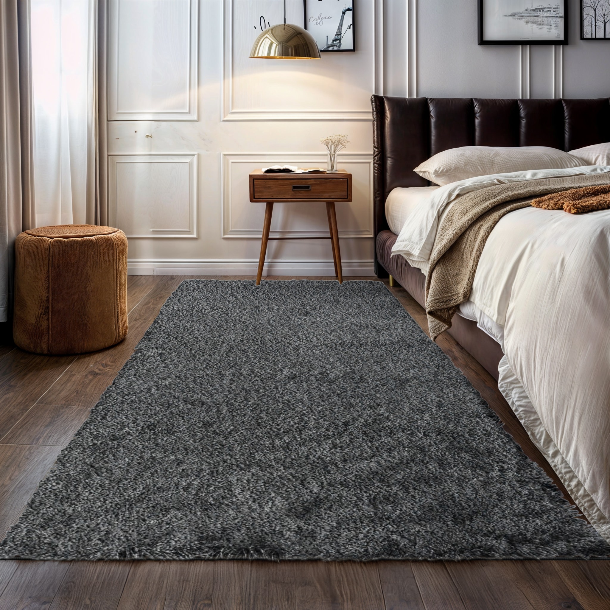 OTTO home Hochflor-Teppich "Banji" rechteckig 37 mm Höhe Uni Farben, weich günstig online kaufen