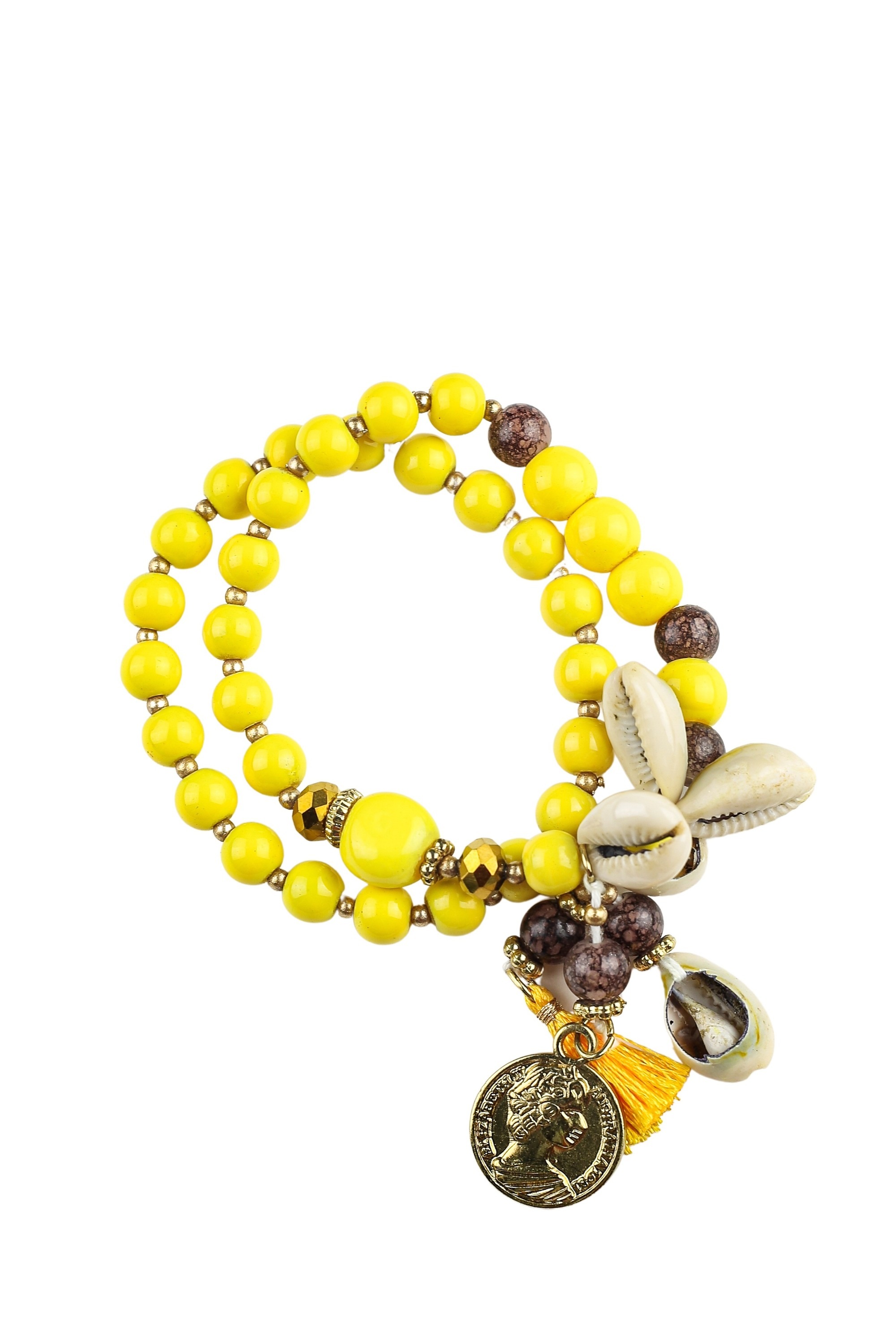 Armband "Bangalore", Damen, Gr. Glas, gelb, COLLEZIONE ALESSANDRO, Armbänder Armband