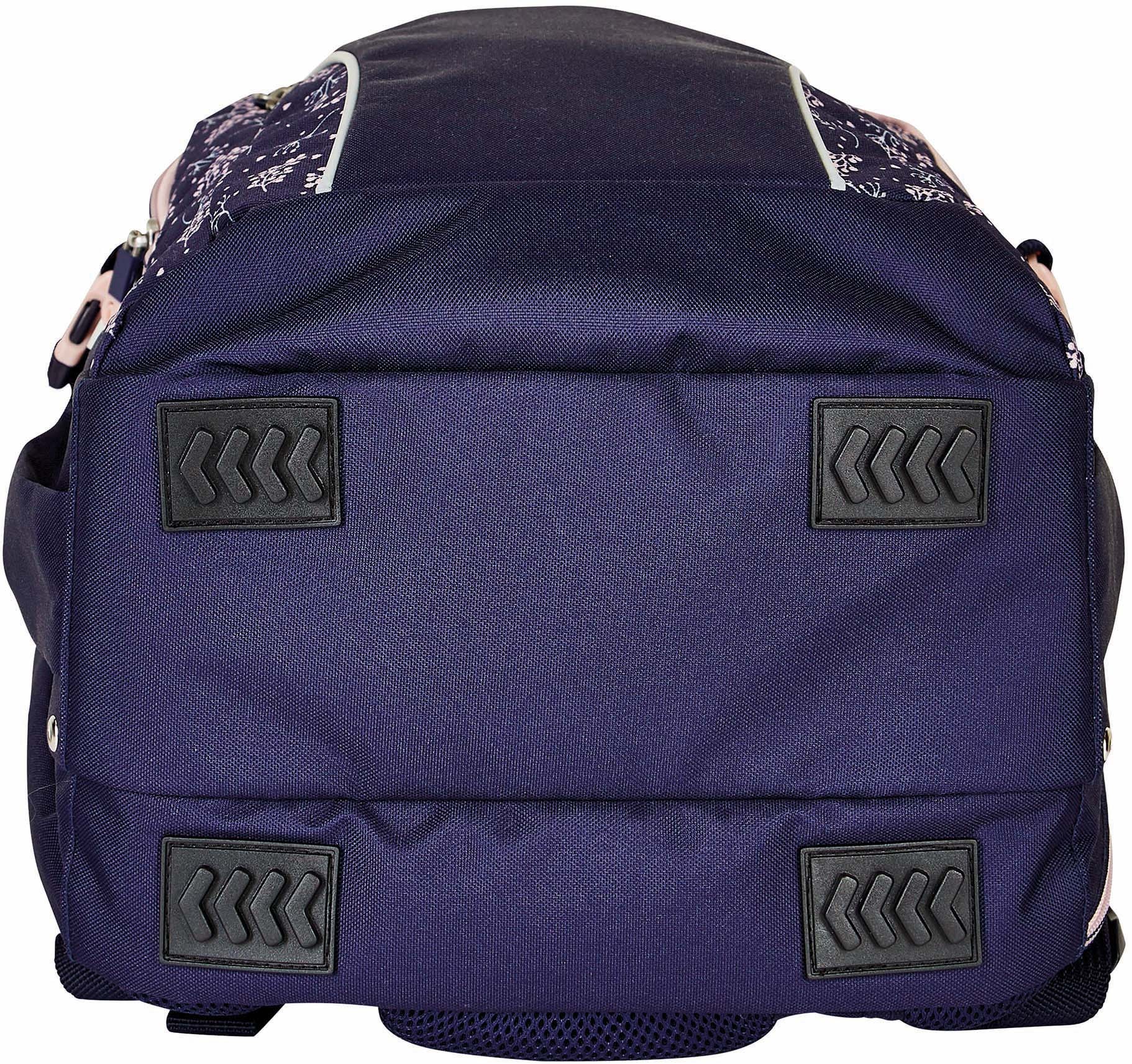 Herlitz Schulrucksack »Ultimate, Blossom«, Floureszierende Flächen-reflektierende Streifen auf den Schultergurten, enthält recyceltes Material (Global Recycled Standard)