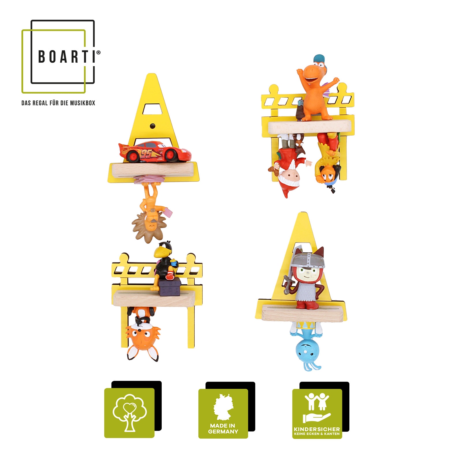 Boarti Wandregal »Regal Baustelle Kinder Toniebox Tonies Figuren«