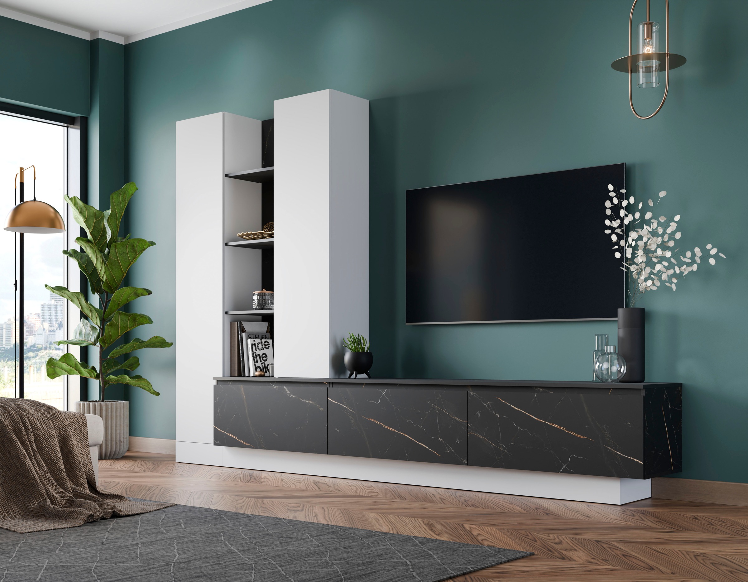 INOSIGN Wohnwand "Modesto" Breite ca. 295cm günstig online kaufen