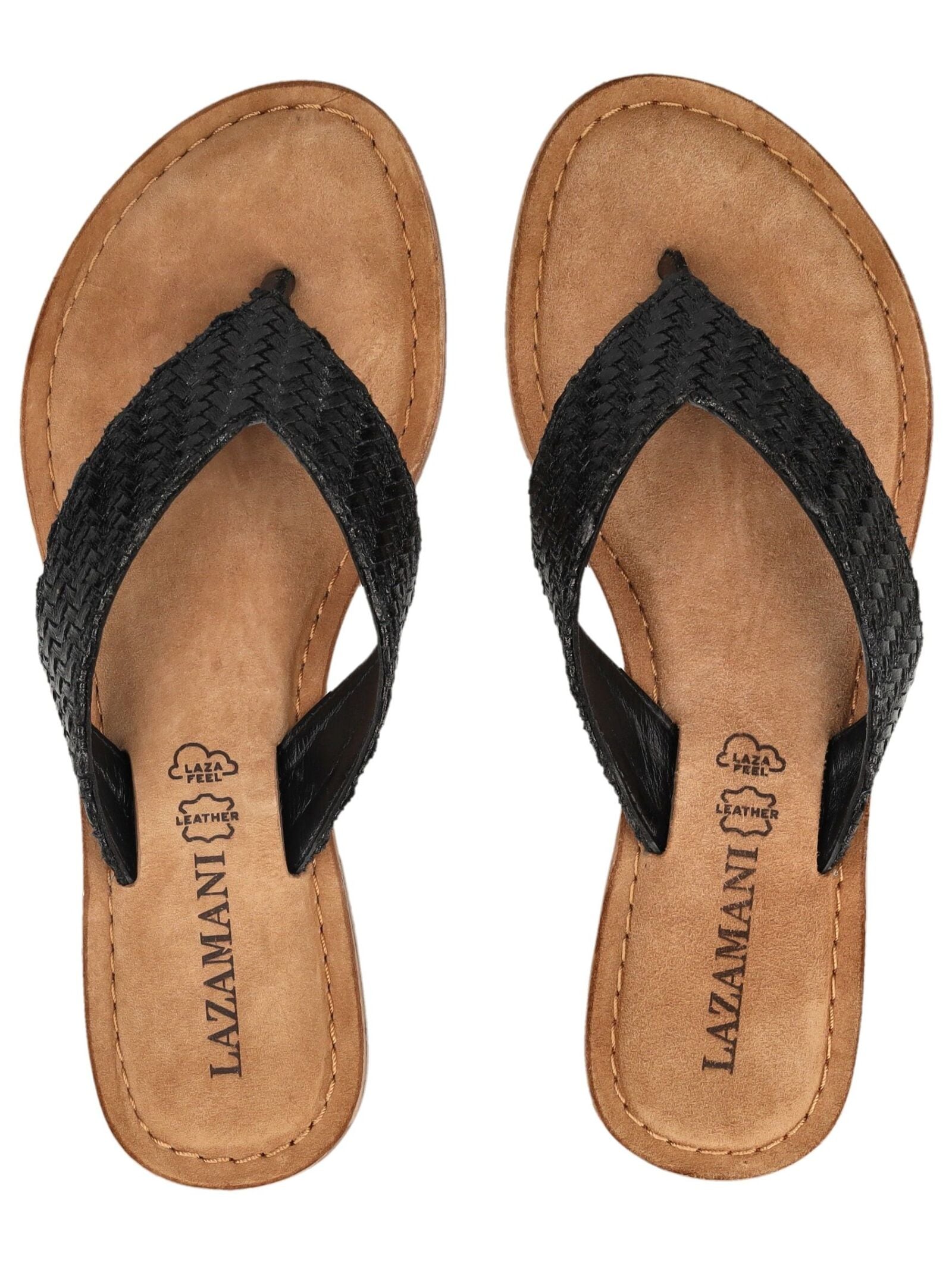 Lazamani Zehentrenner »Lazamani Pantoletten Leder/Textil«