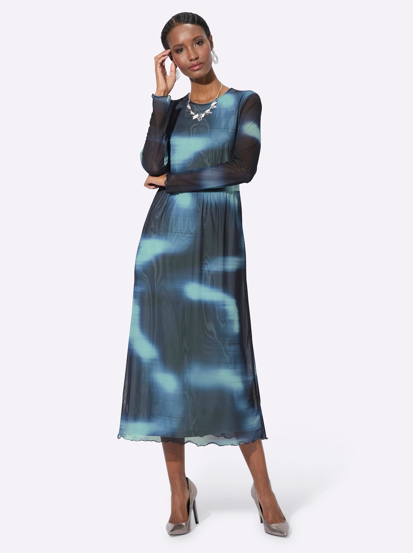 creation L Druckkleid »Mesh-Kleid«