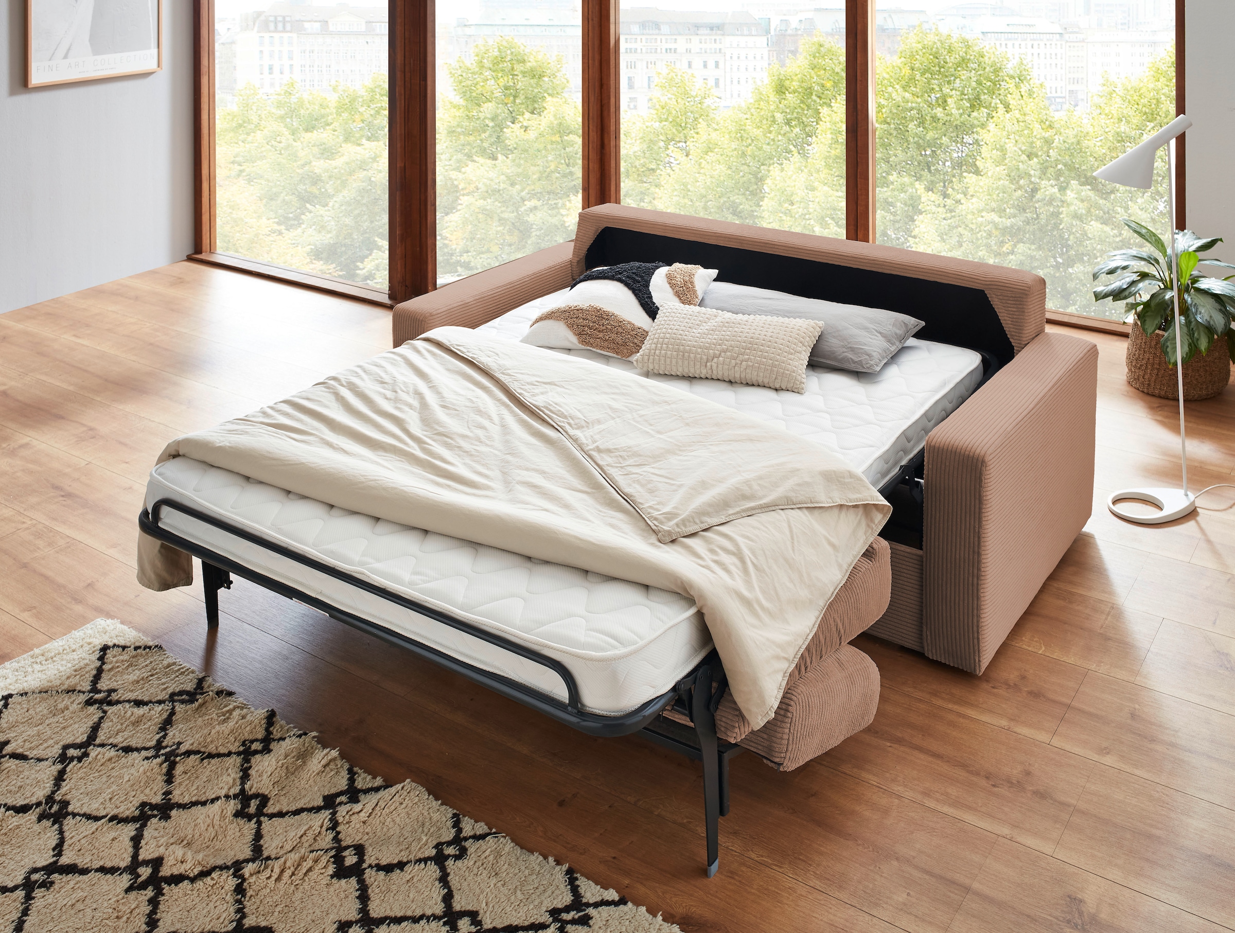 ATLANTIC home collection Schlafsofa "Rolando, B: 196 cm, Liegefl. 140x190 c günstig online kaufen
