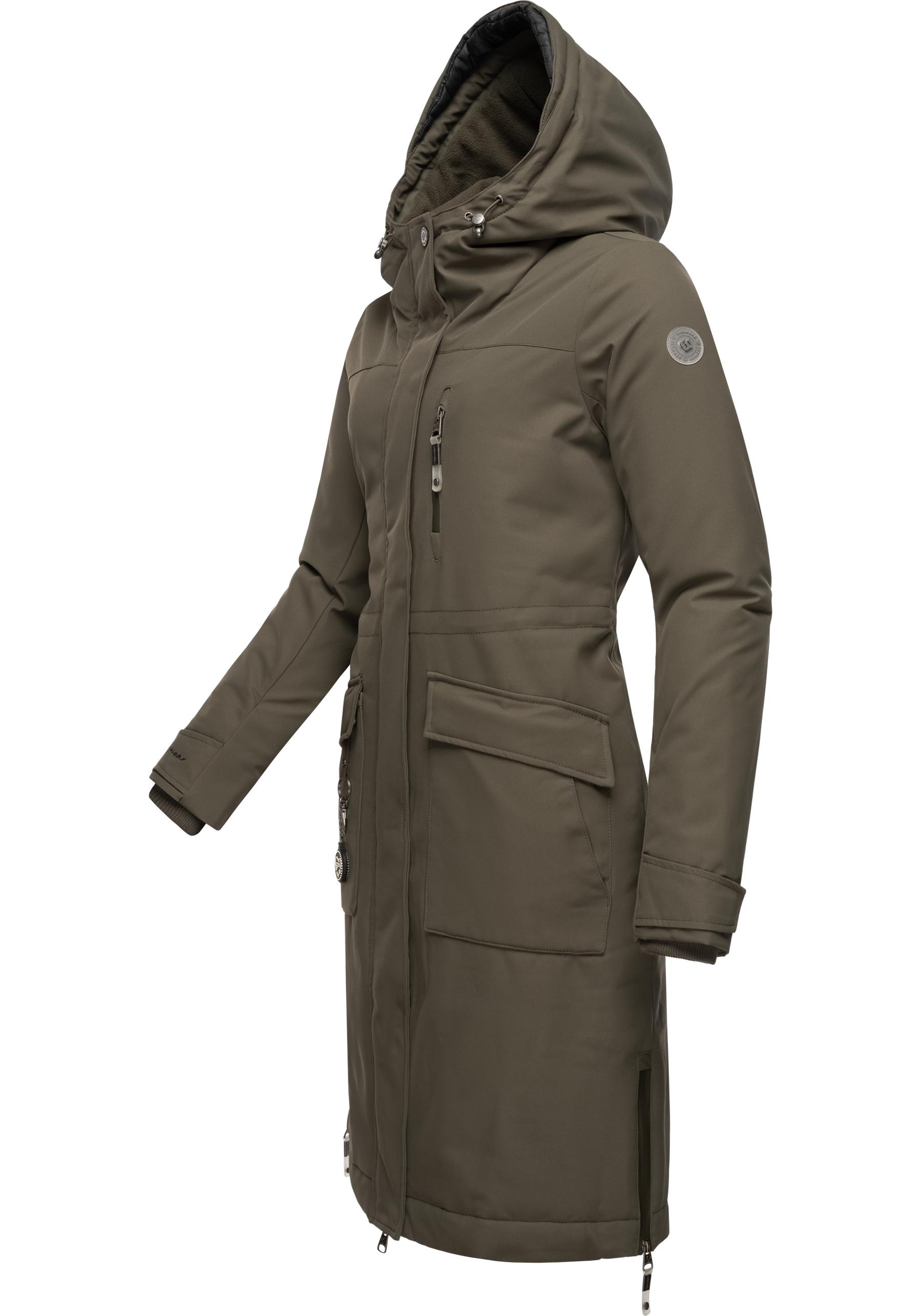 Ragwear Wintermantel "Refutura Remake", Langer wasserdichter Mantel mit Kap günstig online kaufen