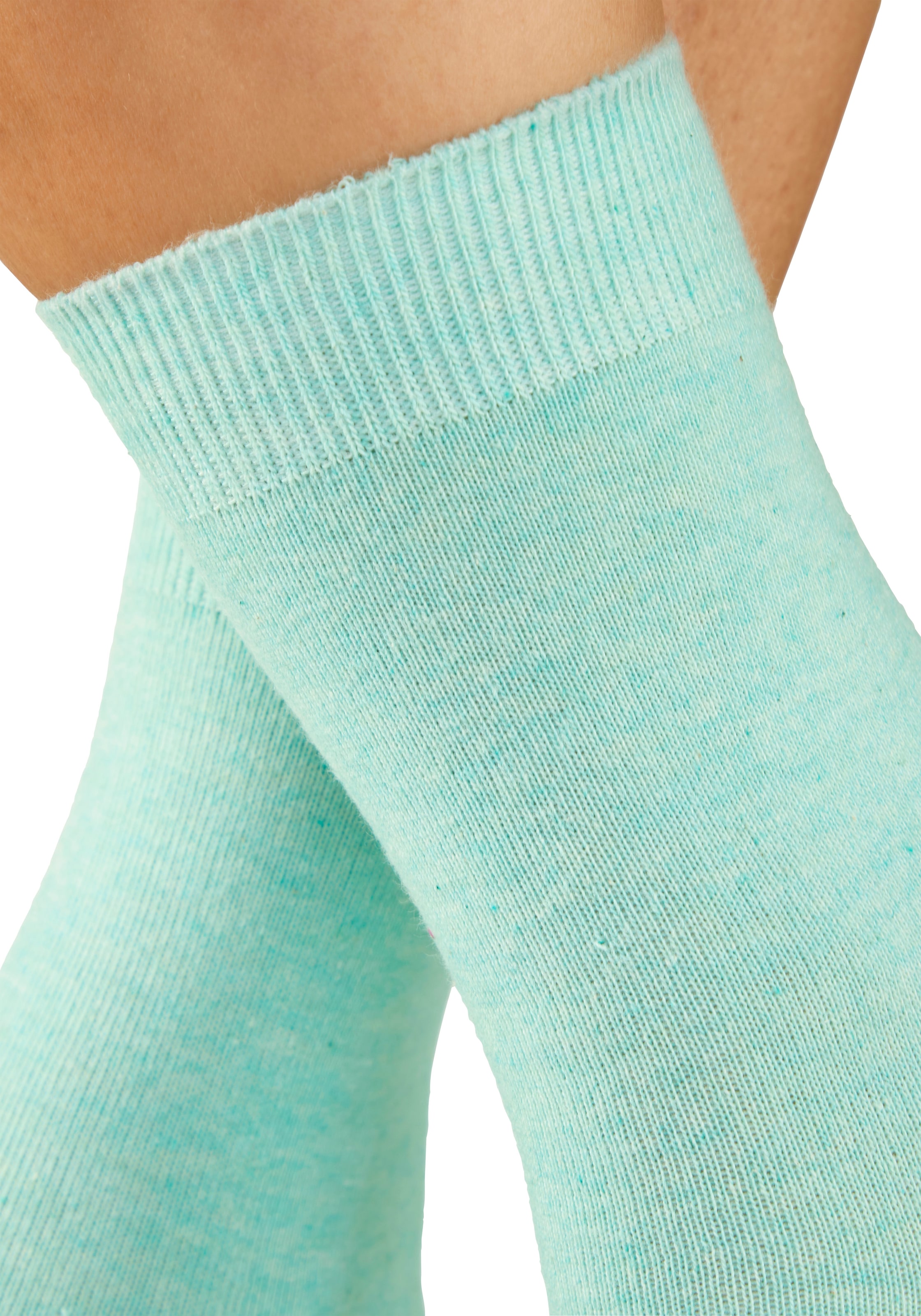 H.I.S Basicsocken »Damensocken, frische melierte Farben; casual« Packung, 20 Paar tlg. Alltagssocken in der Großpackung