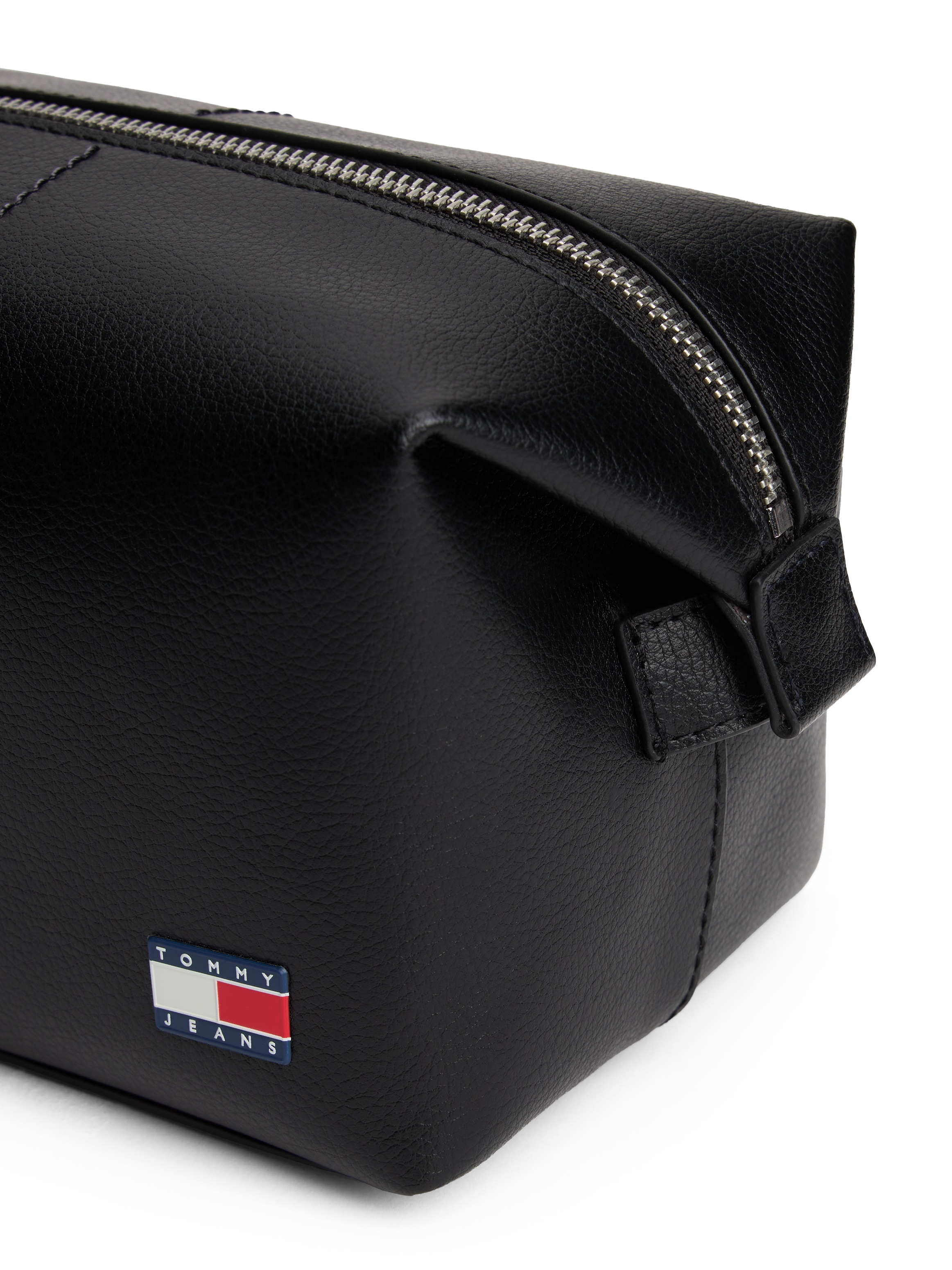 Tommy Jeans Kulturbeutel »TJM HERITAGE LEATHER WASHBAG«, Unisex Waschbeutel, Kosmetiktasche mit Logoflagge