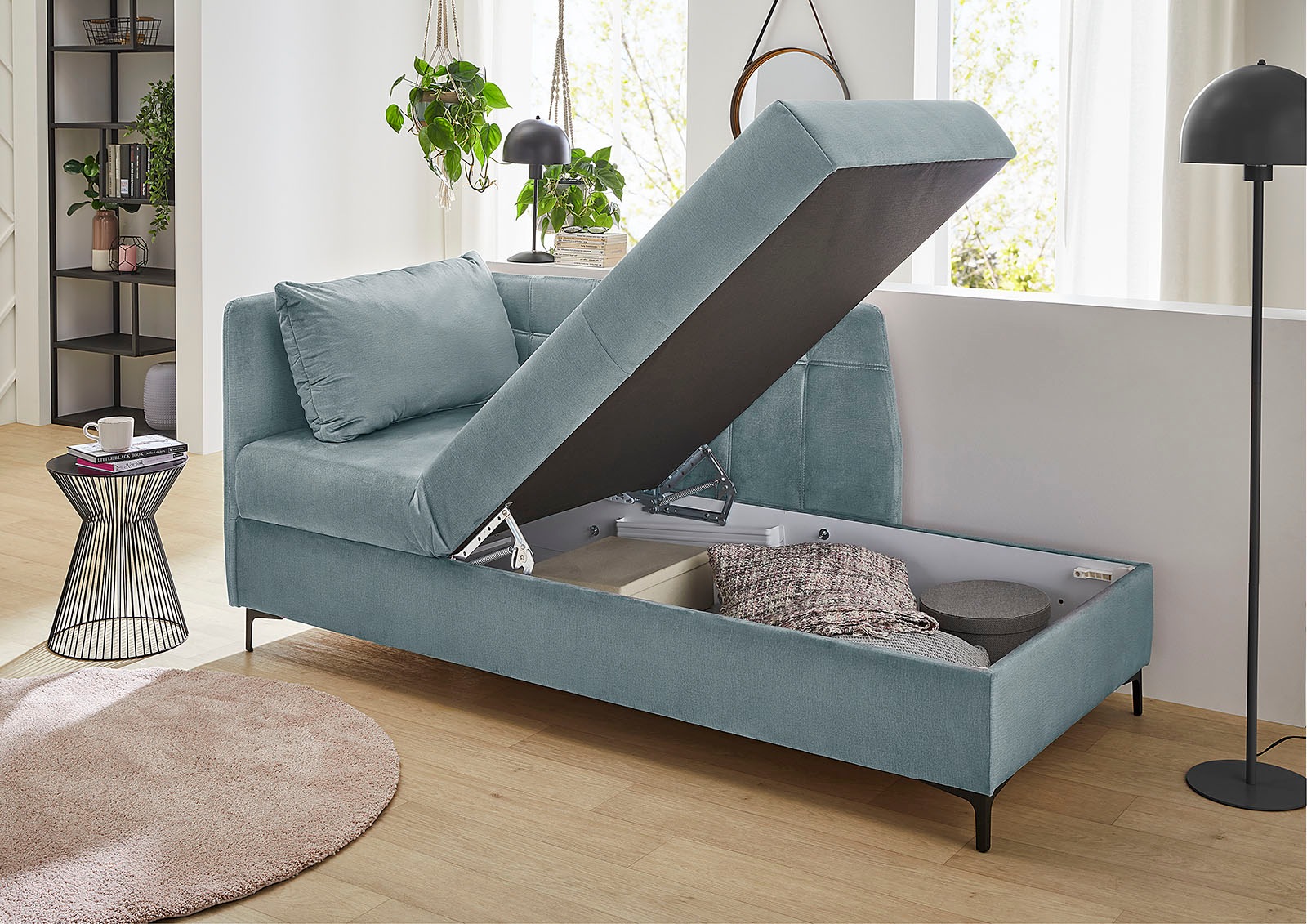 Thumbnail - Jockenhöfer Gruppe Recamiere "Marlin" Studioliege mit verstellbarem Kopf- und Fussteil und Bettkasten