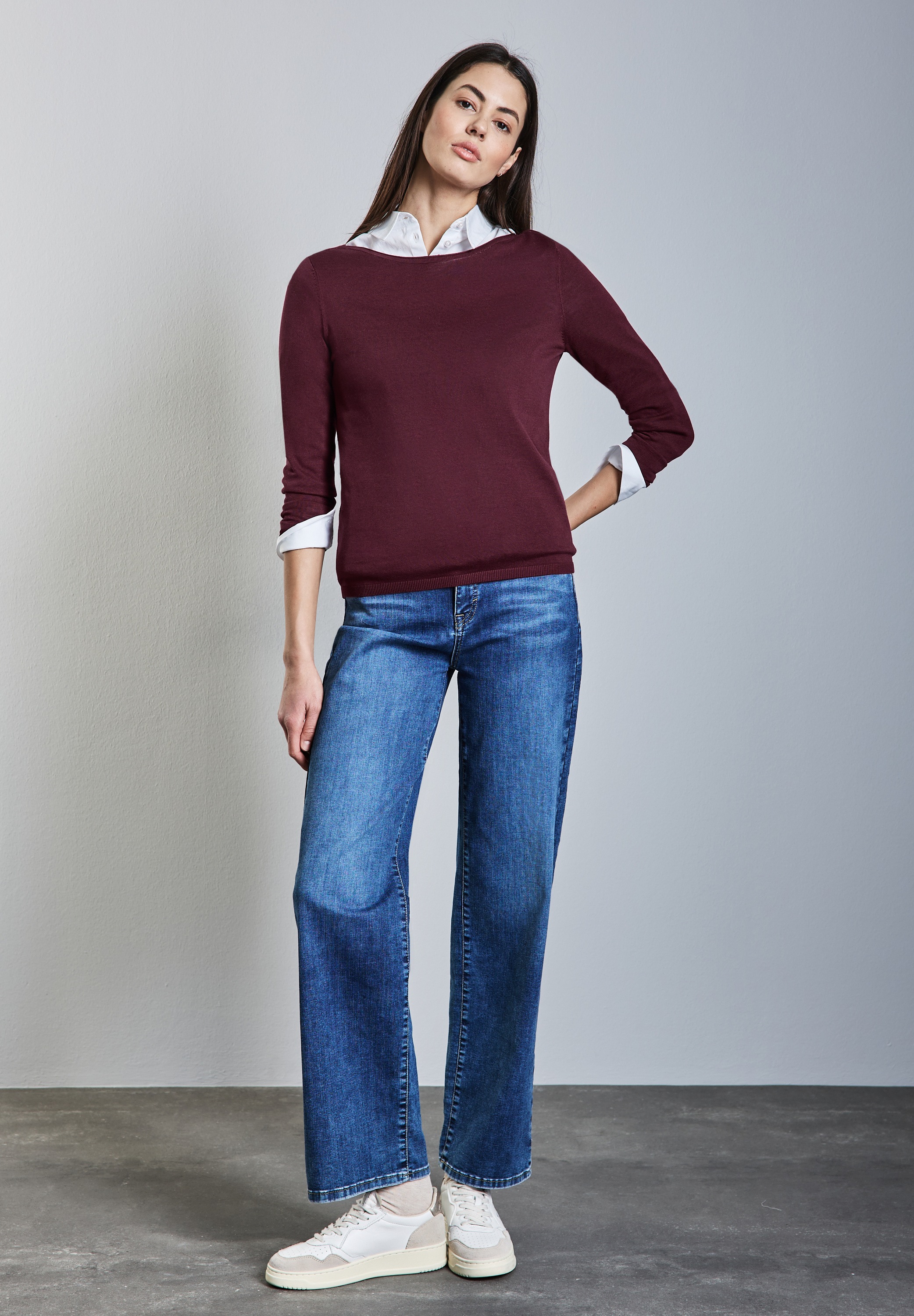 STREET ONE Strickpullover, mit U-Boot-Ausschnitt