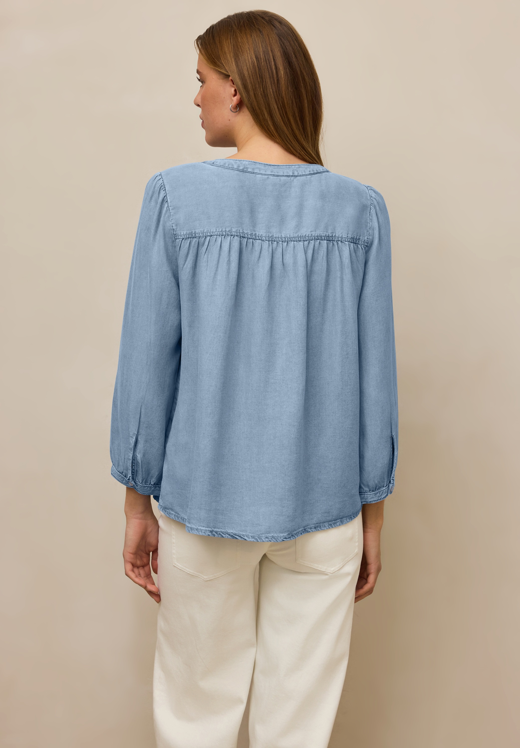 STREET ONE STUDIO Jeansbluse mit 3/4 Ärmeln