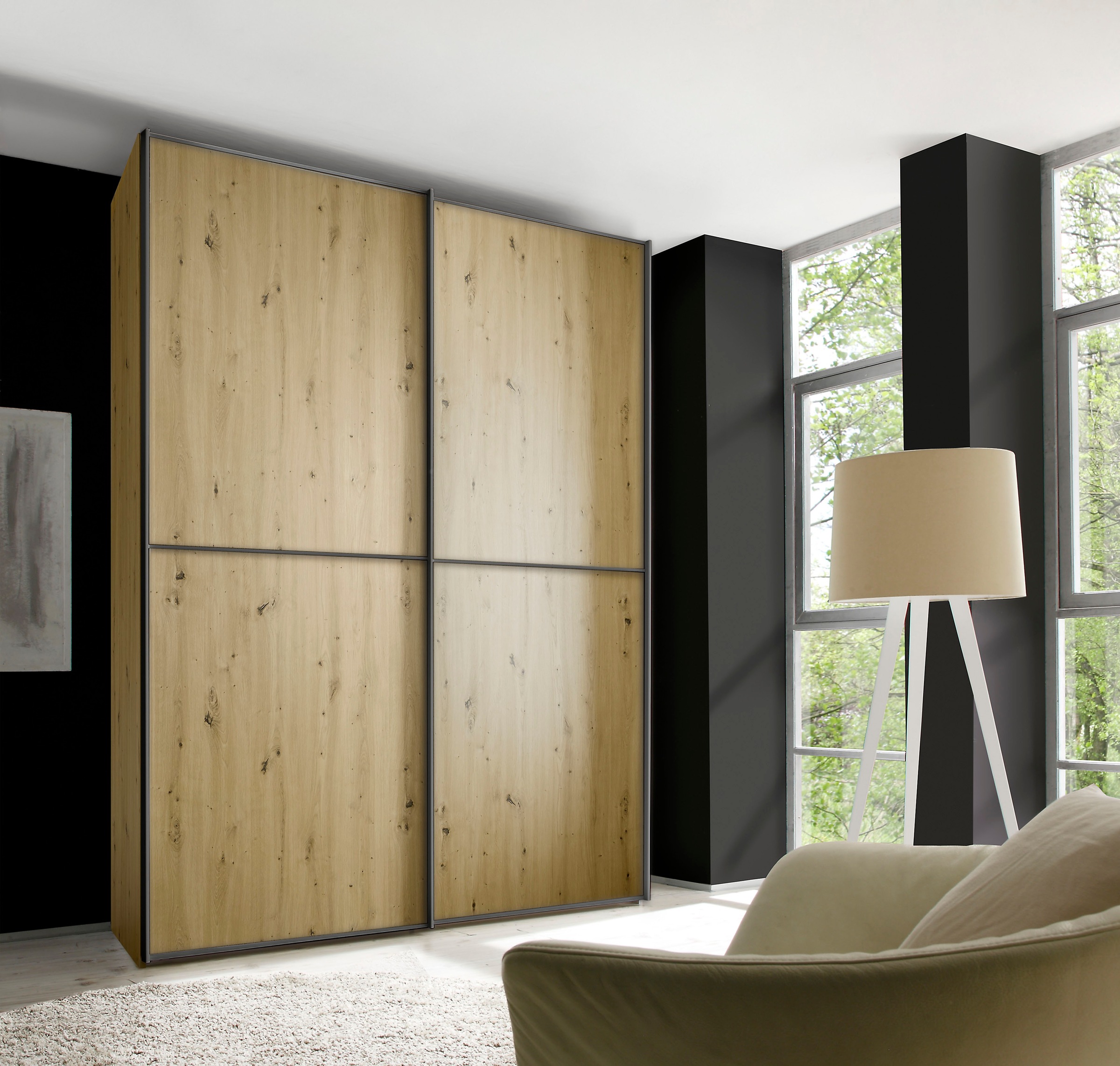 STAUD Schwebetürenschrank »Sinfonie Plus, edles Design in hochwertiger Qualität, Made in Germany«, Mit vier verschiedenen Ausstattungsvarianten